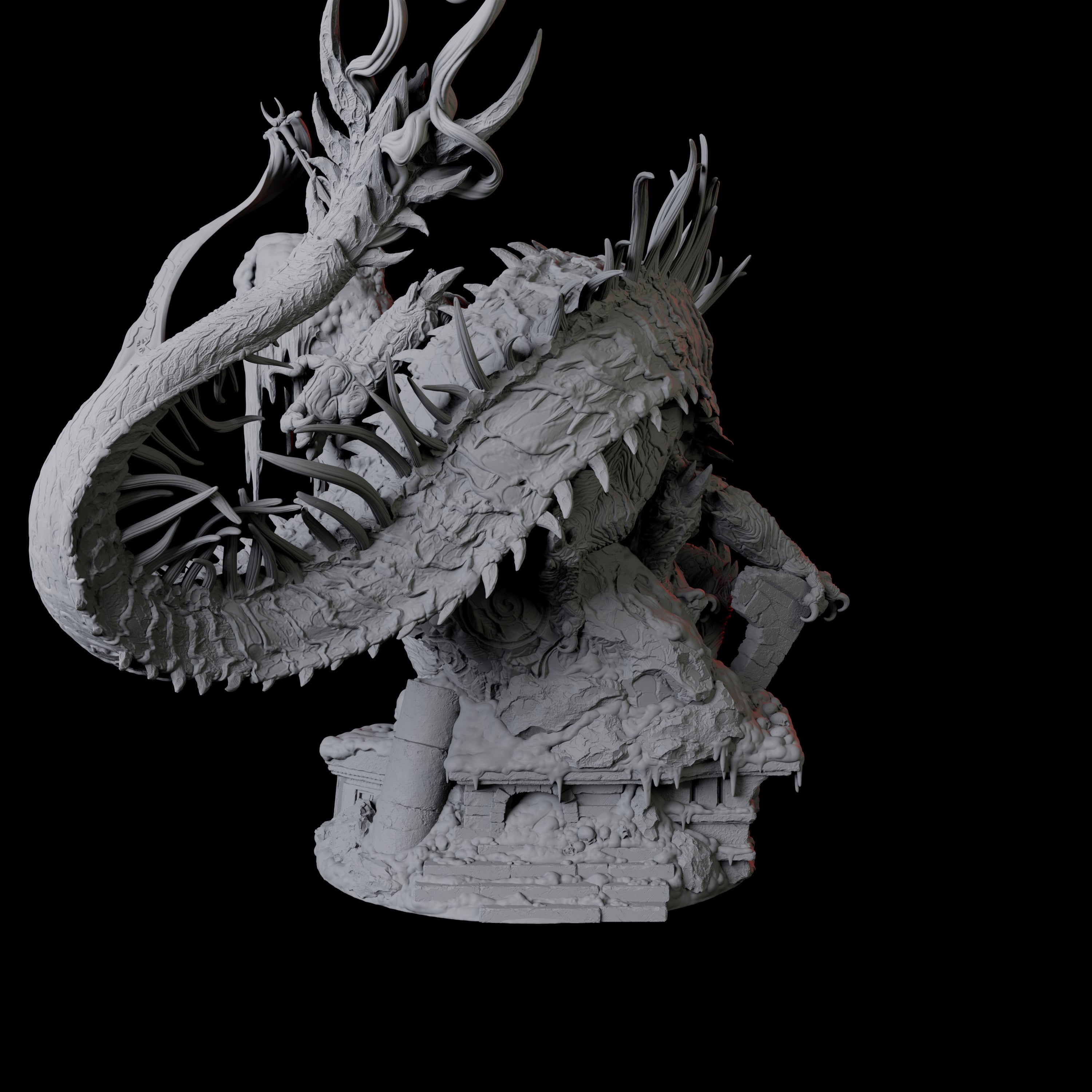 Raging Behir Miniature for Dungeons and Dragons, Pathfinder or other TTRPGs