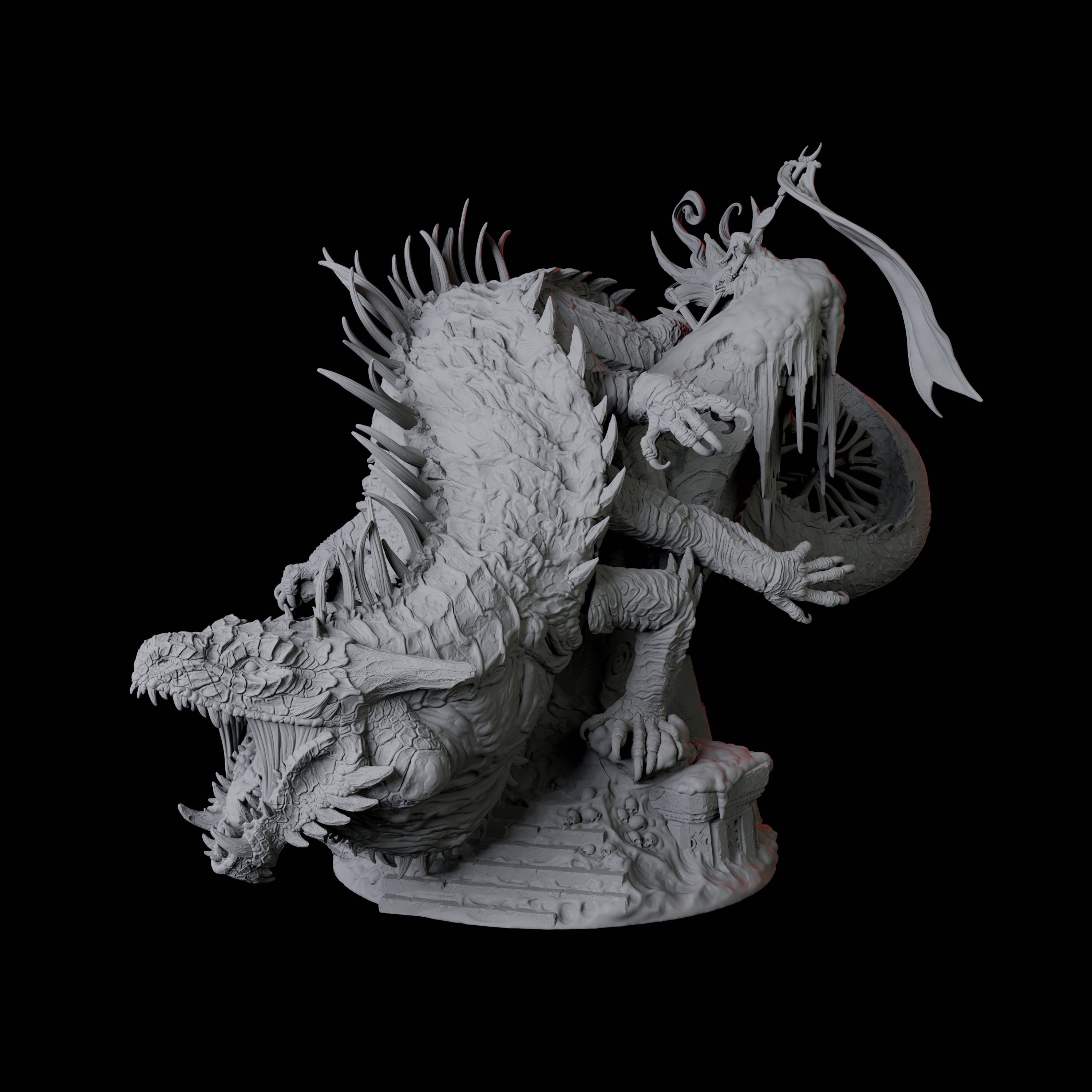 Raging Behir Miniature for Dungeons and Dragons, Pathfinder or other TTRPGs