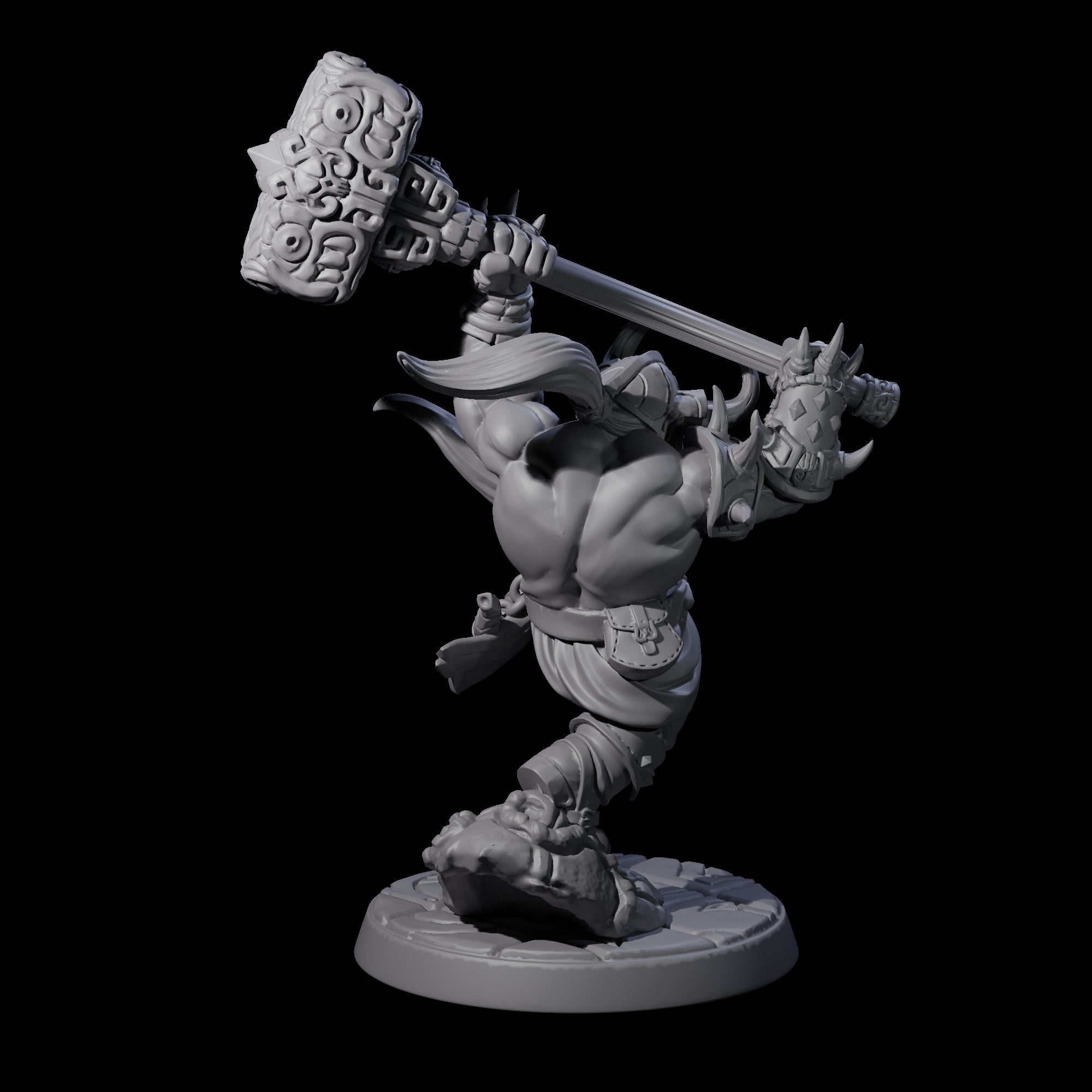 Raging Berserker Dwarf A Miniature for Dungeons and Dragons, Pathfinder or other TTRPGs