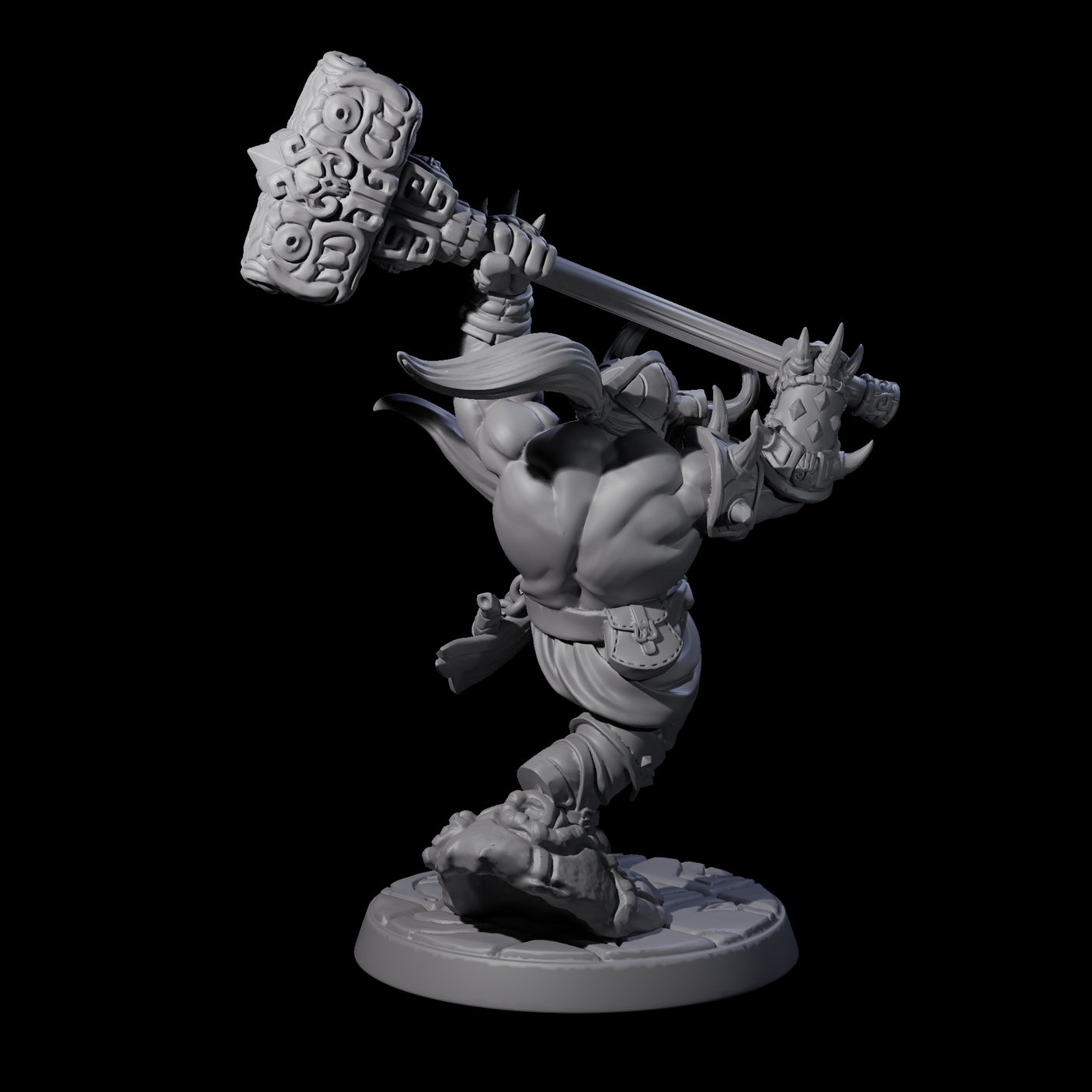 Raging Berserker Dwarf A Miniature for Dungeons and Dragons, Pathfinder or other TTRPGs
