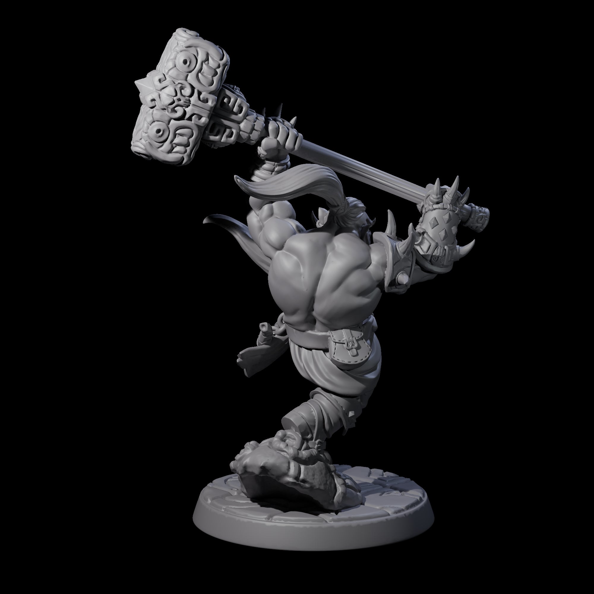 Raging Berserker Dwarf A Miniature for Dungeons and Dragons, Pathfinder or other TTRPGs