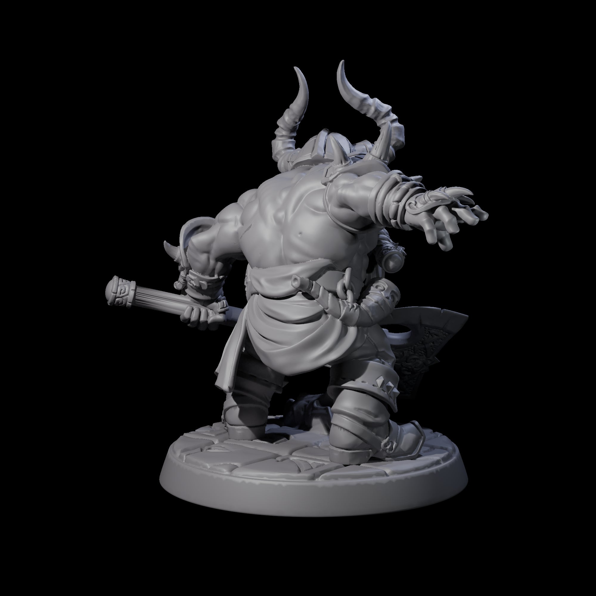 Raging Berserker Dwarf C Miniature for Dungeons and Dragons, Pathfinder or other TTRPGs