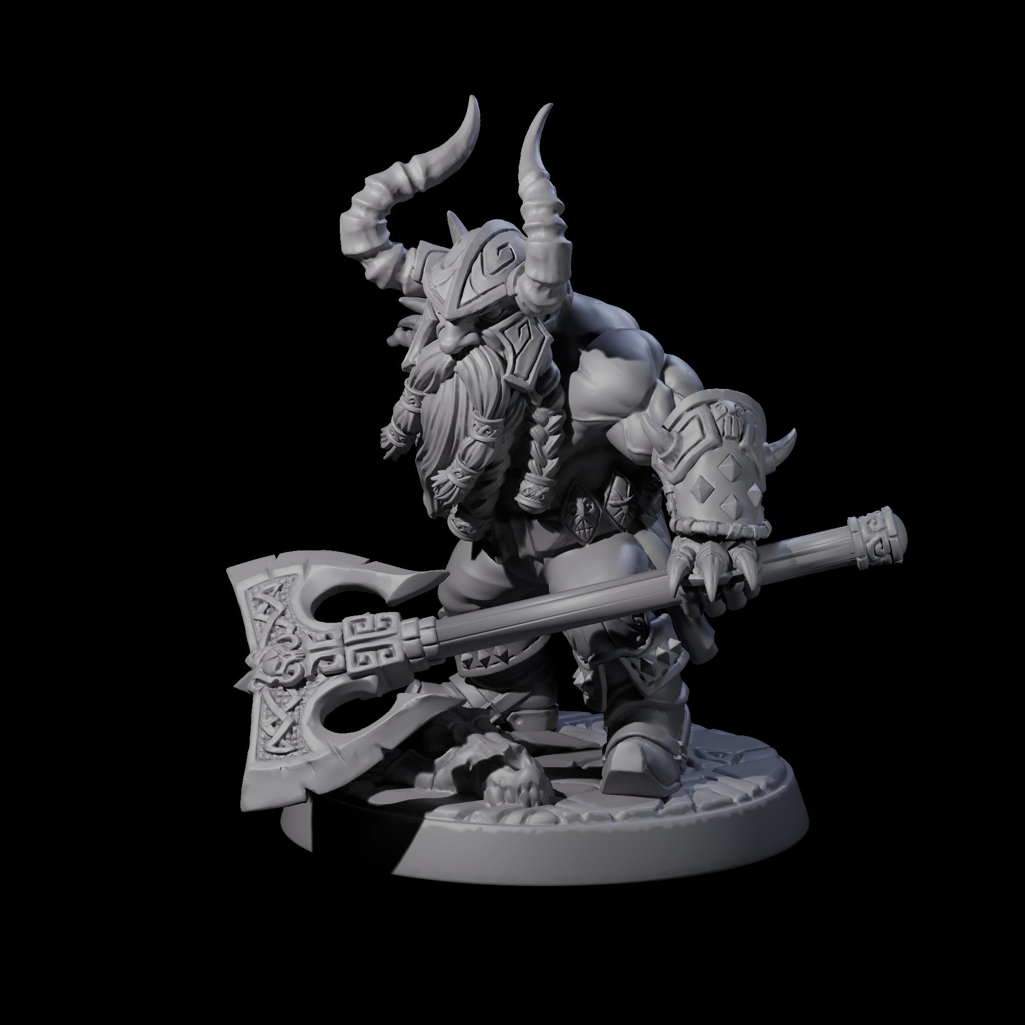 Raging Berserker Dwarf C Miniature for Dungeons and Dragons, Pathfinder or other TTRPGs