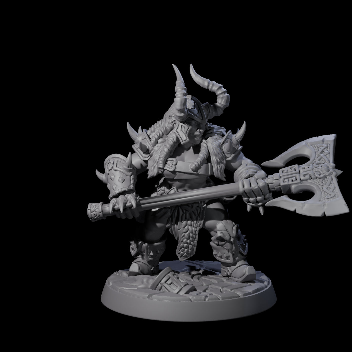 Raging Berserker Dwarf D Miniature for Dungeons and Dragons, Pathfinder or other TTRPGs