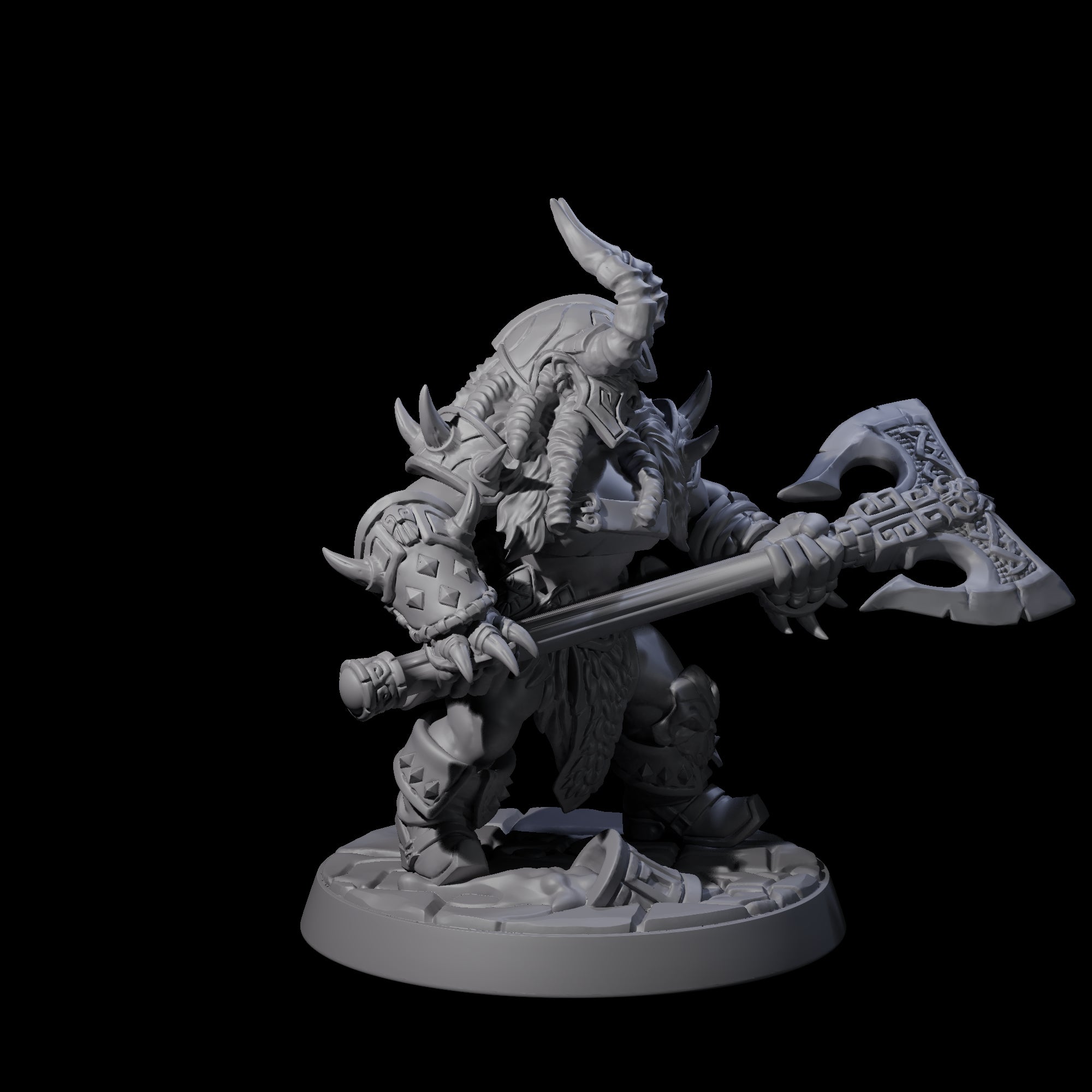 Raging Berserker Dwarf D Miniature for Dungeons and Dragons, Pathfinder or other TTRPGs