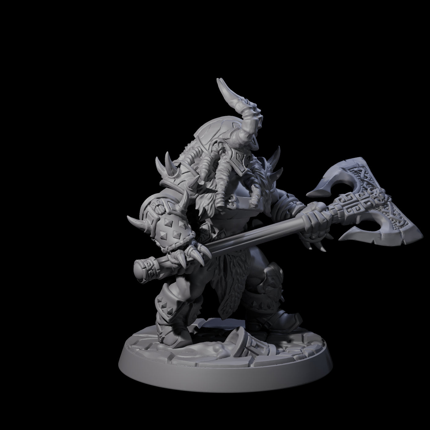 Raging Berserker Dwarf D Miniature for Dungeons and Dragons, Pathfinder or other TTRPGs