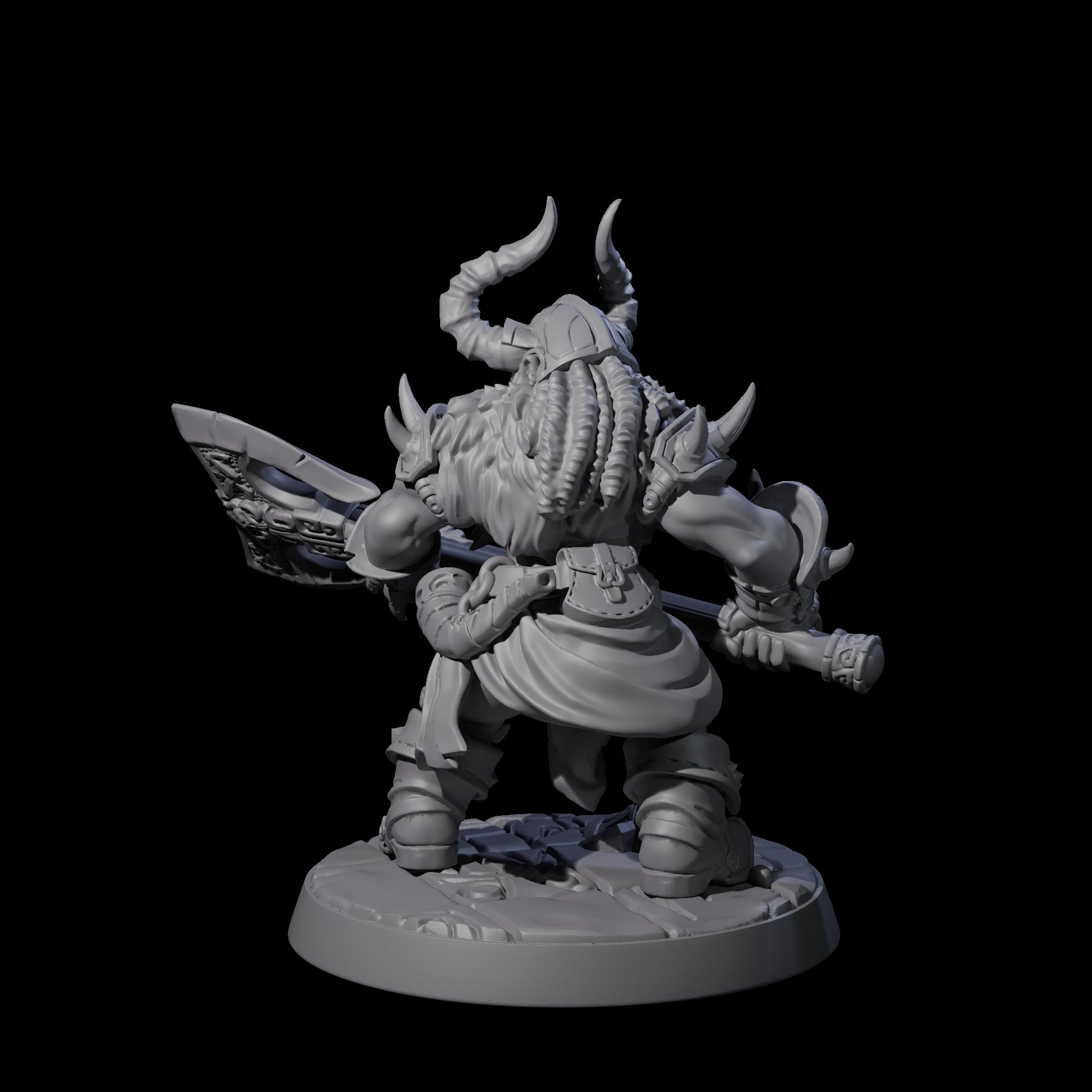Raging Berserker Dwarf D Miniature for Dungeons and Dragons, Pathfinder or other TTRPGs