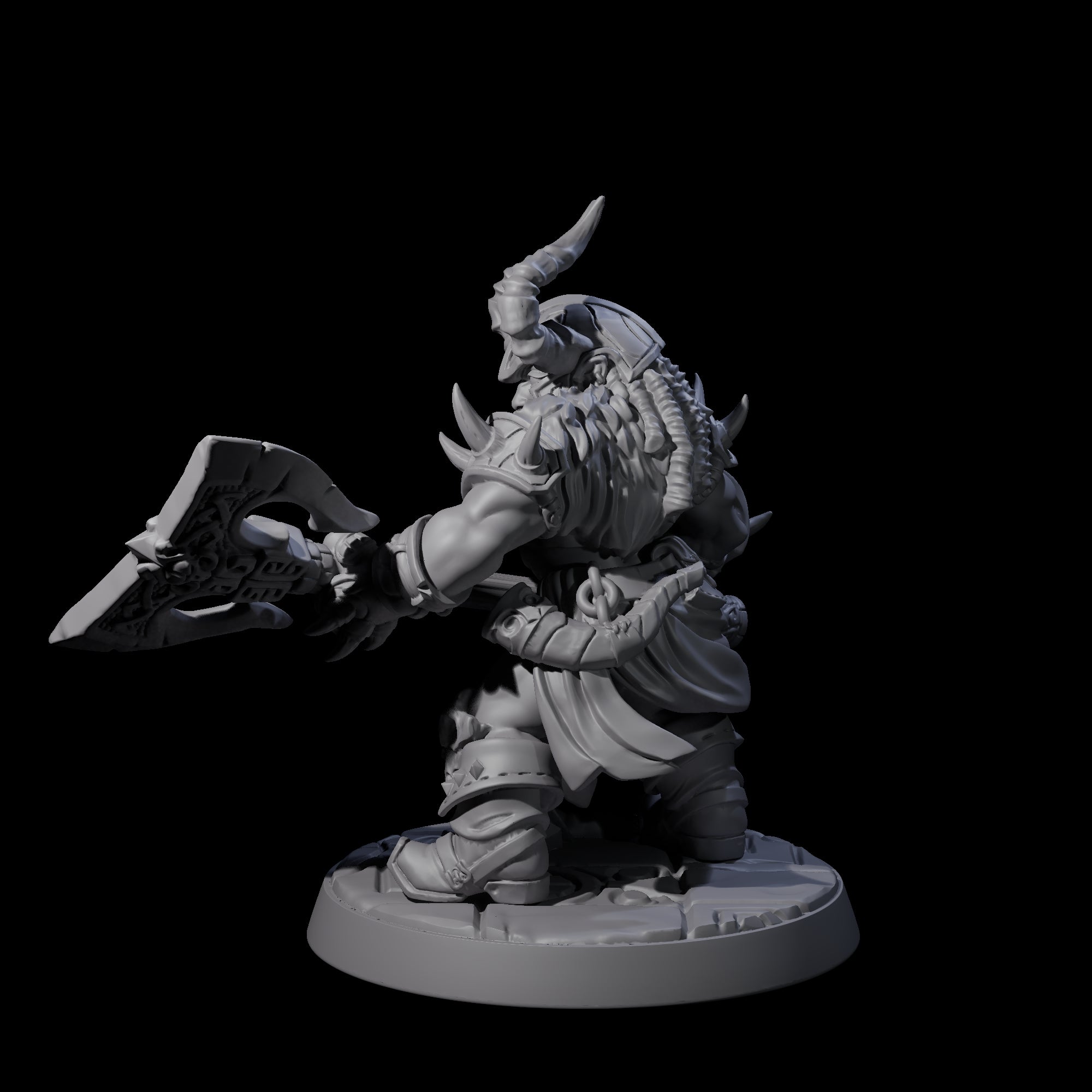Raging Berserker Dwarf D Miniature for Dungeons and Dragons, Pathfinder or other TTRPGs