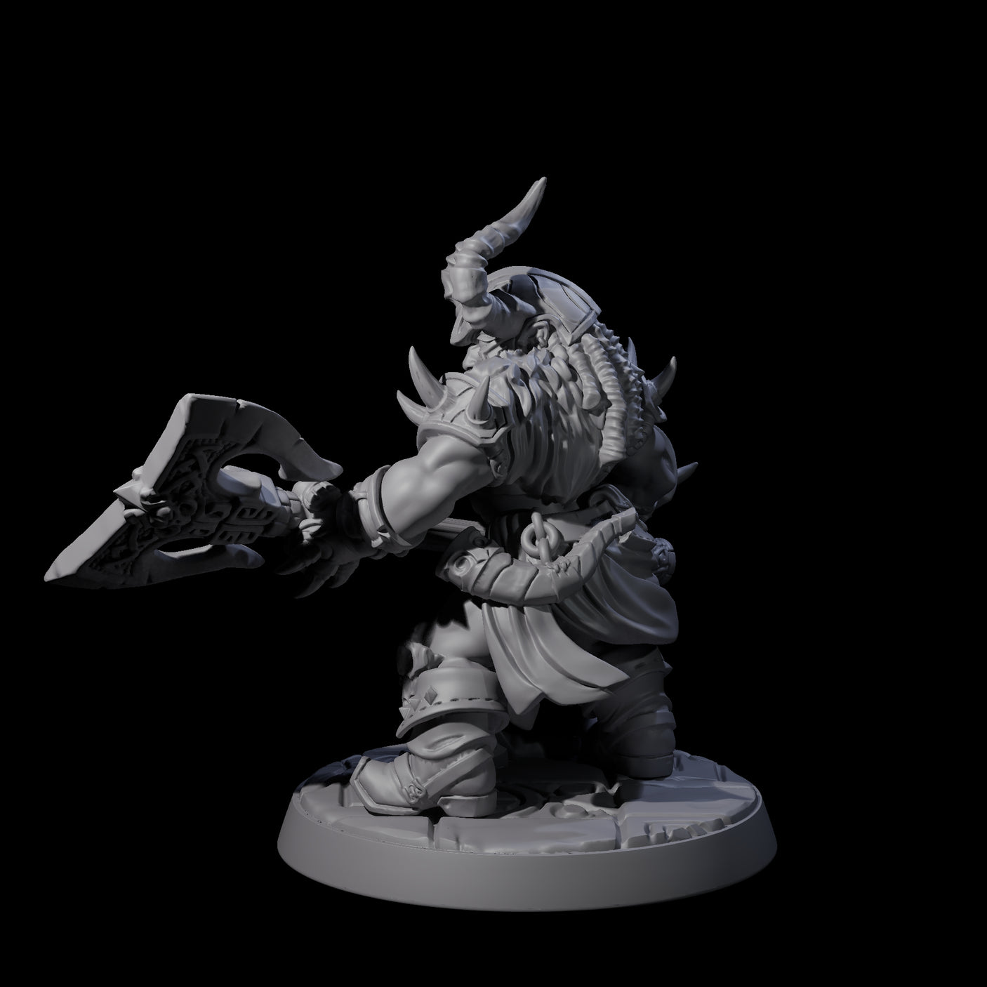 Raging Berserker Dwarf D Miniature for Dungeons and Dragons, Pathfinder or other TTRPGs