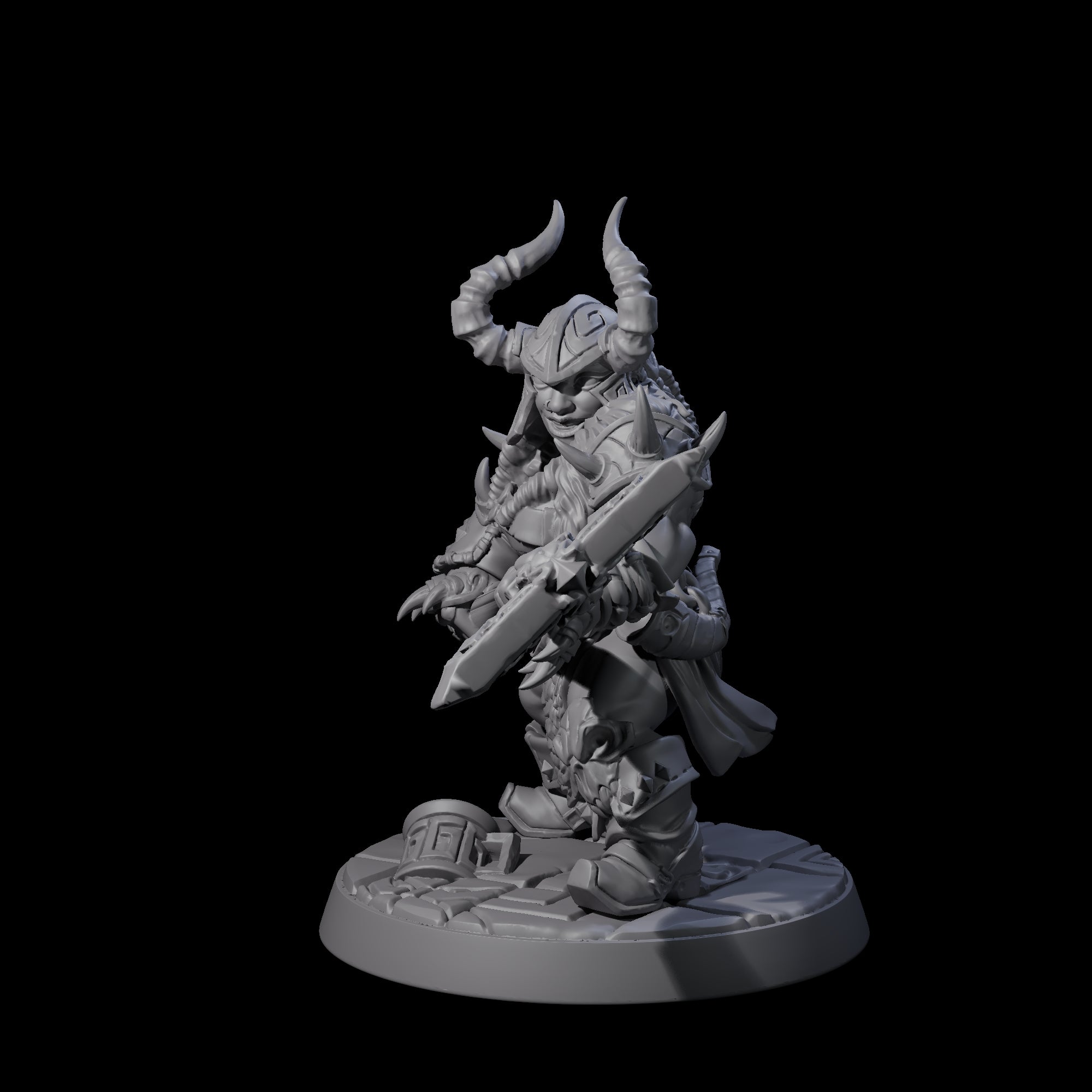 Raging Berserker Dwarf D Miniature for Dungeons and Dragons, Pathfinder or other TTRPGs