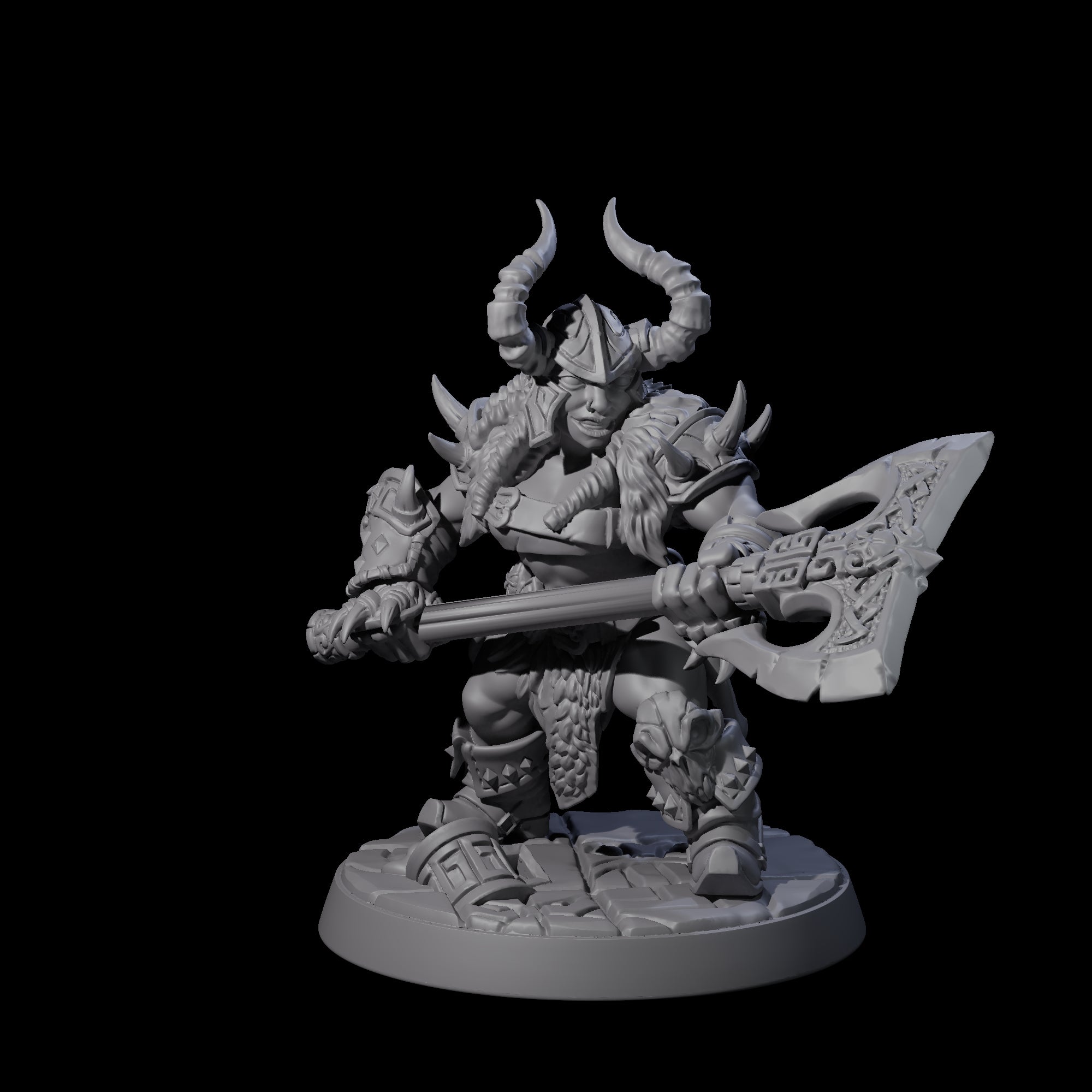 Raging Berserker Dwarf D Miniature for Dungeons and Dragons, Pathfinder or other TTRPGs