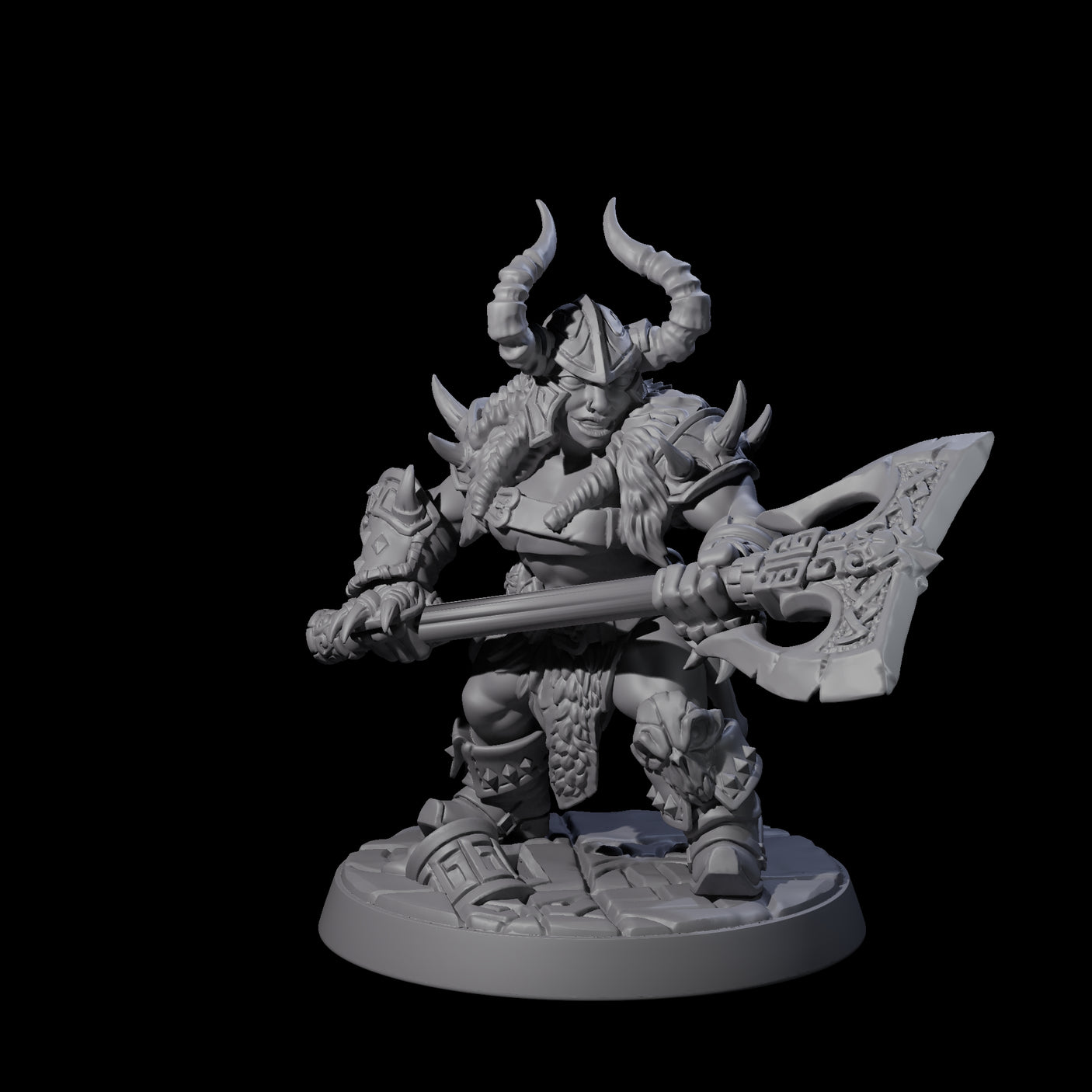 Raging Berserker Dwarf D Miniature for Dungeons and Dragons, Pathfinder or other TTRPGs