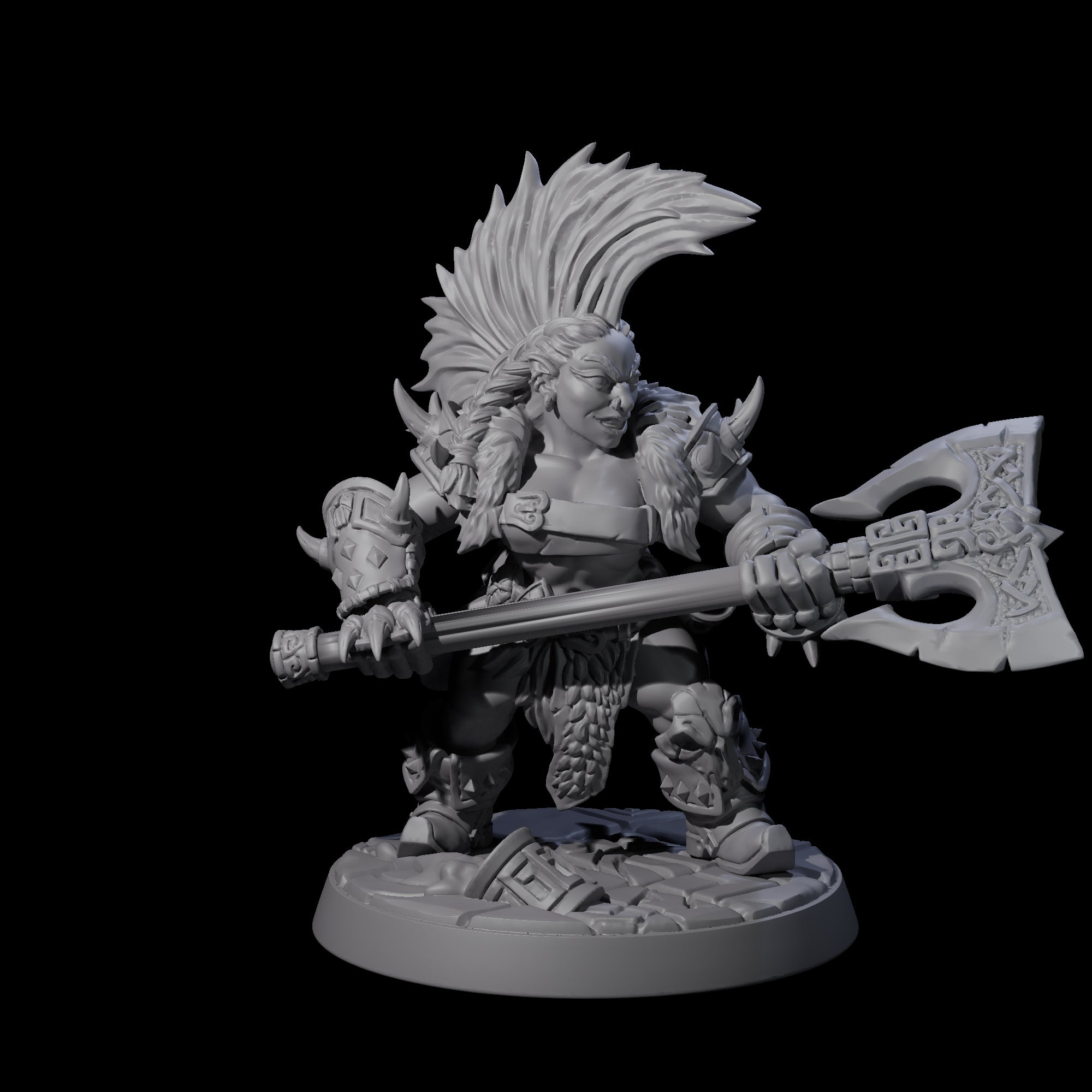 Raging Berserker Dwarf D Miniature for Dungeons and Dragons, Pathfinder or other TTRPGs