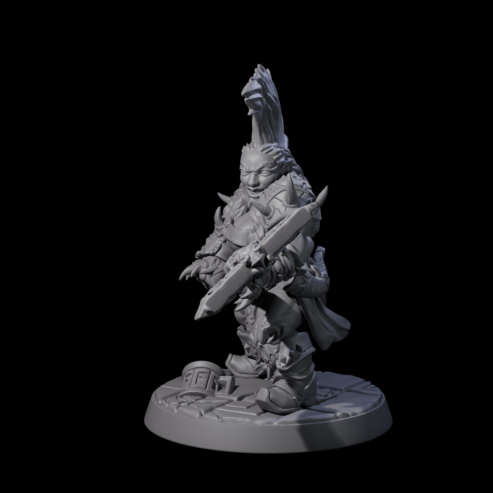 Raging Berserker Dwarf D Miniature for Dungeons and Dragons, Pathfinder or other TTRPGs