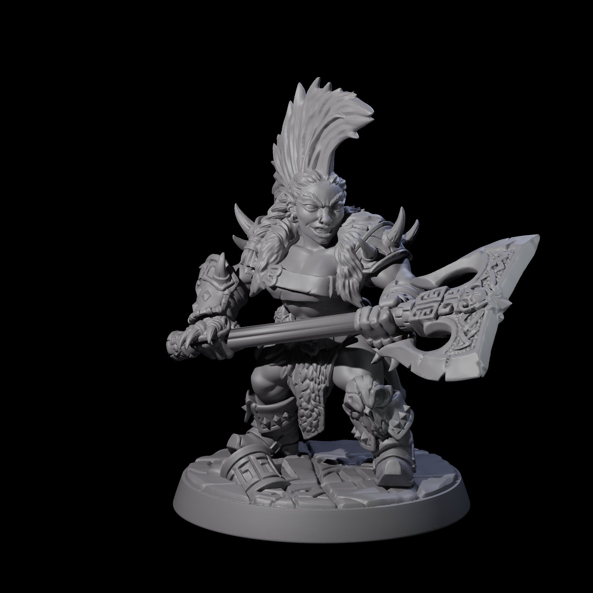 Raging Berserker Dwarf D Miniature for Dungeons and Dragons, Pathfinder or other TTRPGs