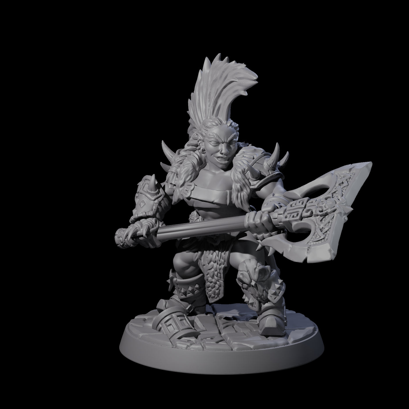 Raging Berserker Dwarf D Miniature for Dungeons and Dragons, Pathfinder or other TTRPGs