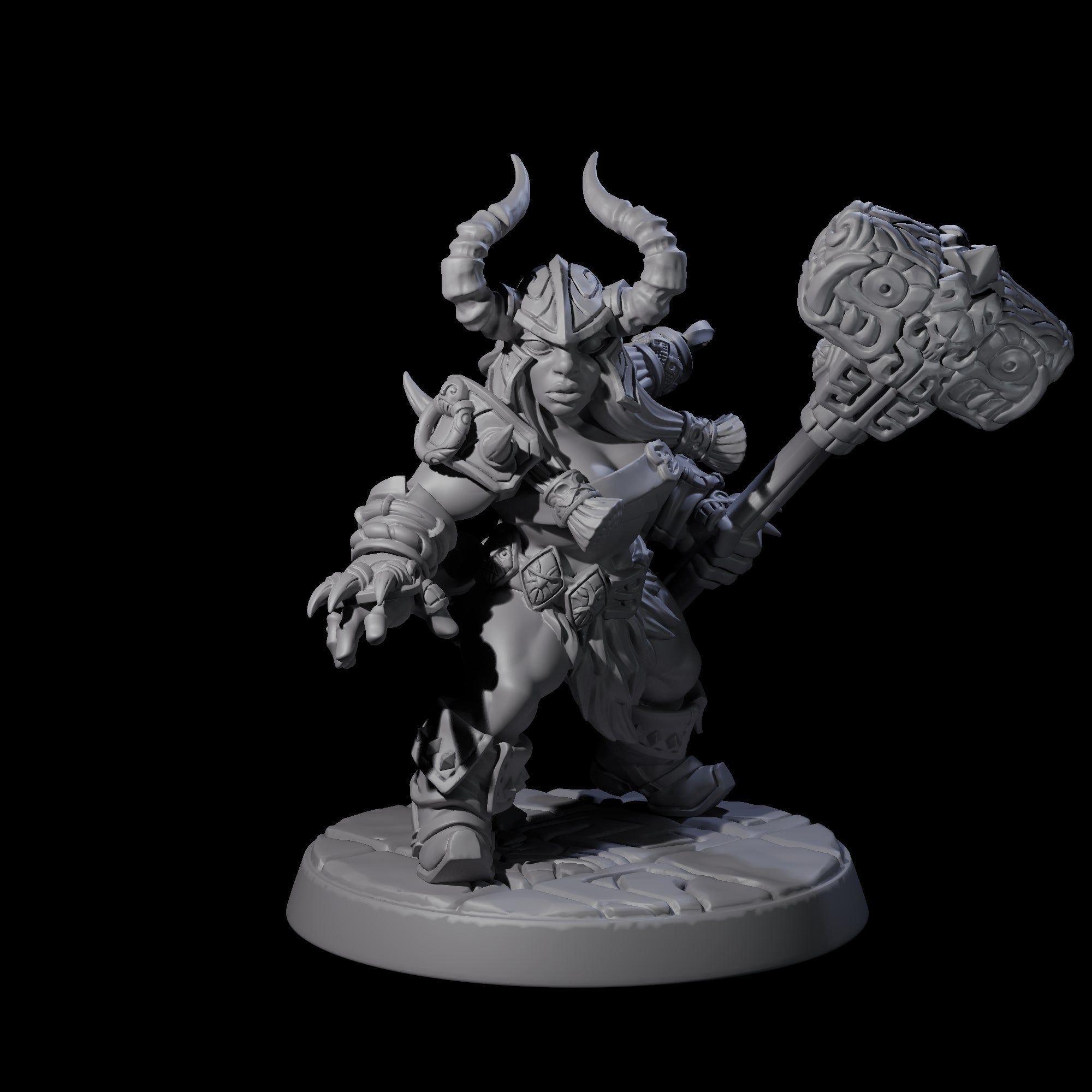 Raging Berserker Dwarf F Miniature for Dungeons and Dragons, Pathfinder or other TTRPGs