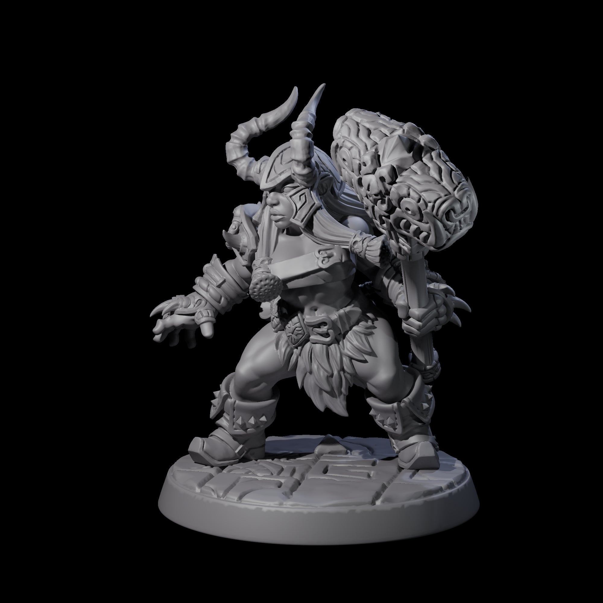 Raging Berserker Dwarf F Miniature for Dungeons and Dragons, Pathfinder or other TTRPGs