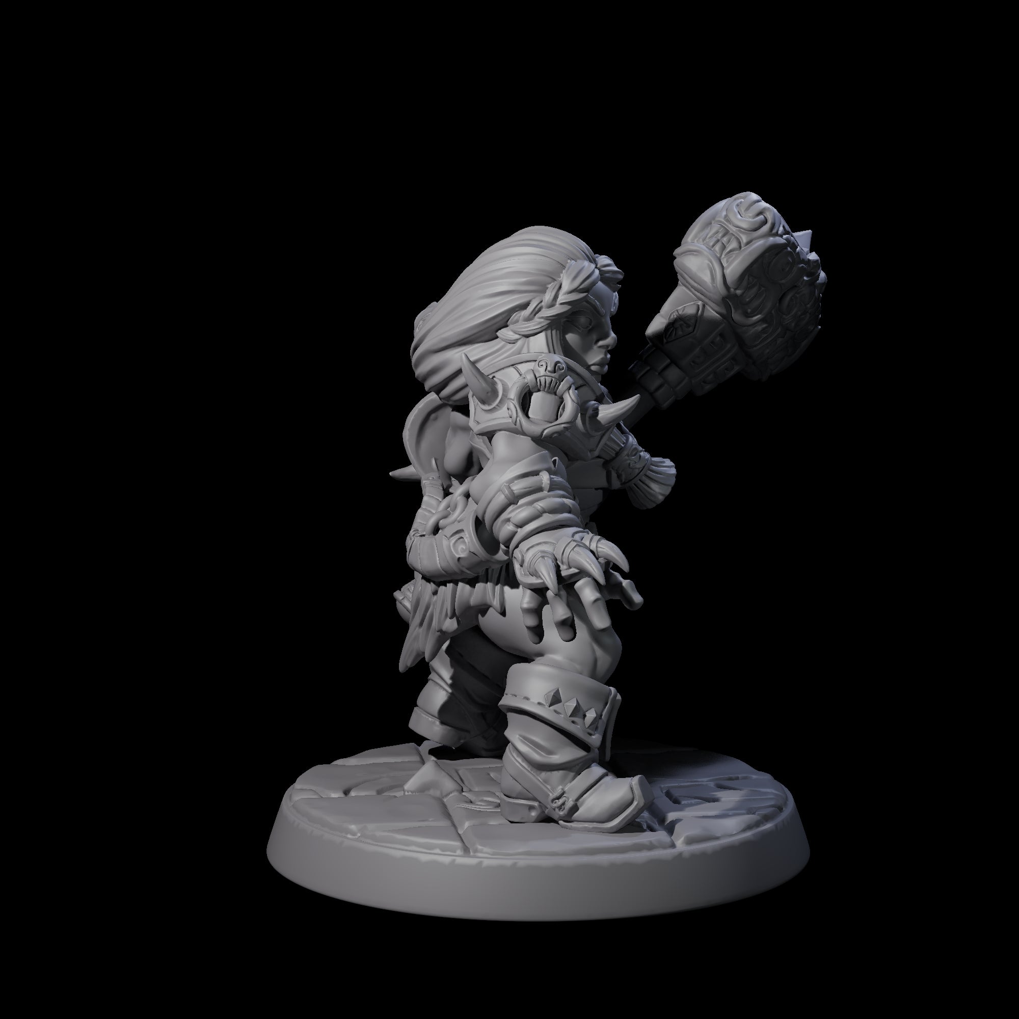 Raging Berserker Dwarf F Miniature for Dungeons and Dragons, Pathfinder or other TTRPGs