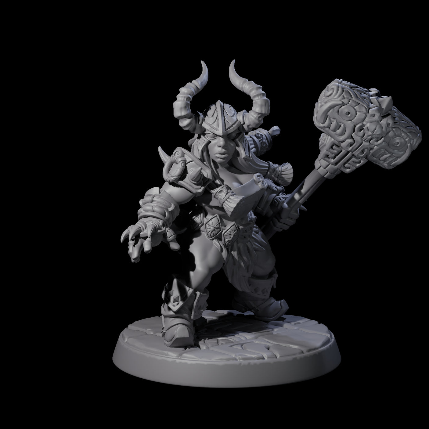 Raging Berserker Dwarf F Miniature for Dungeons and Dragons, Pathfinder or other TTRPGs