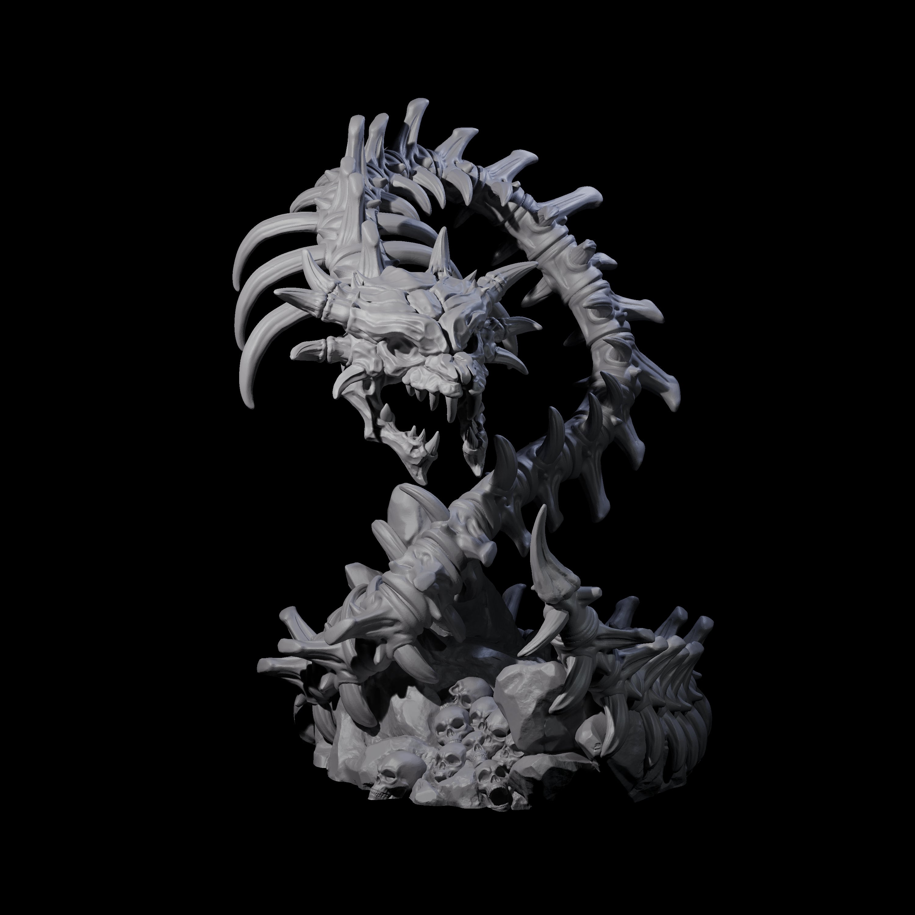 Raging Bone Naga Miniature for Dungeons and Dragons, Pathfinder or other TTRPGs