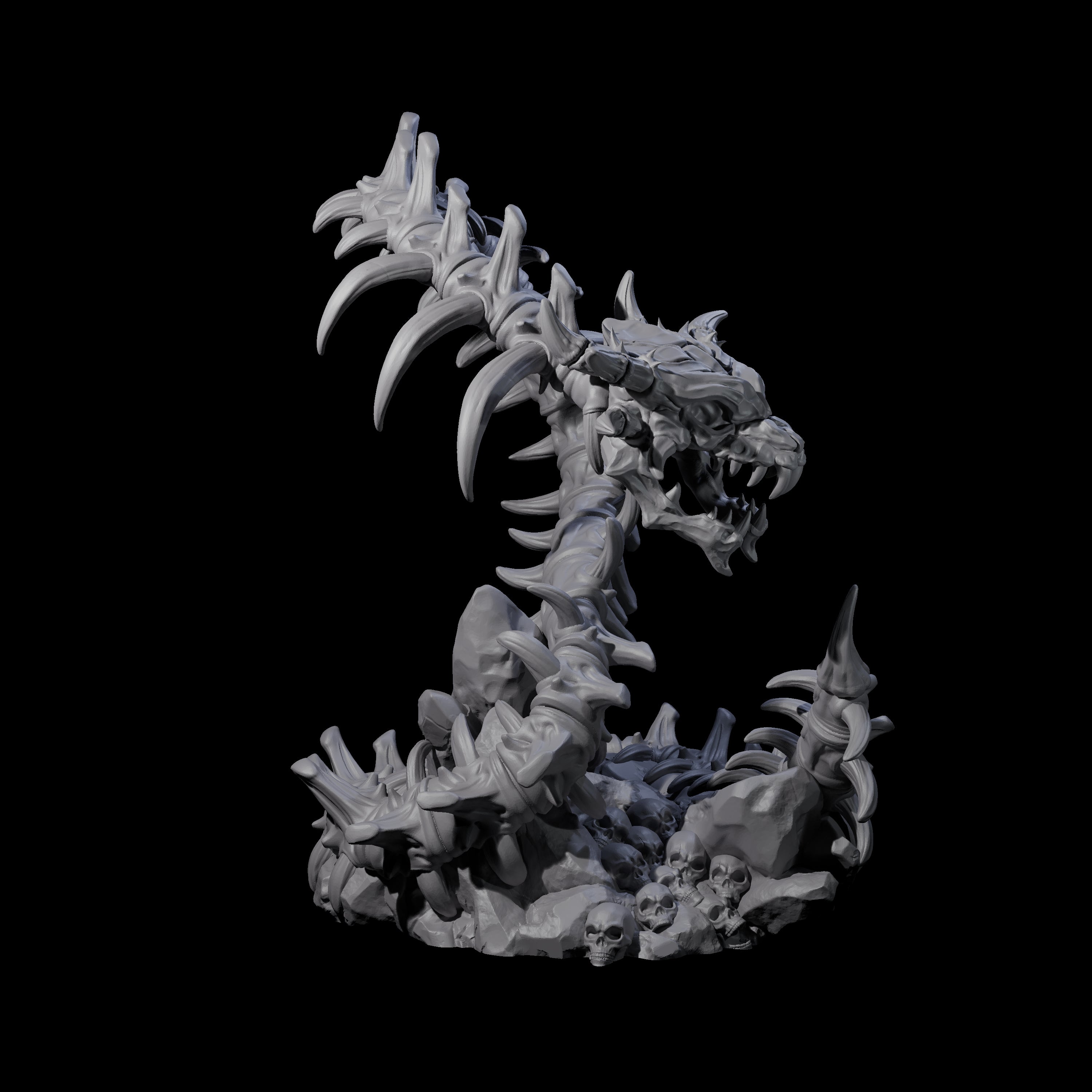 Raging Bone Naga Miniature for Dungeons and Dragons, Pathfinder or other TTRPGs