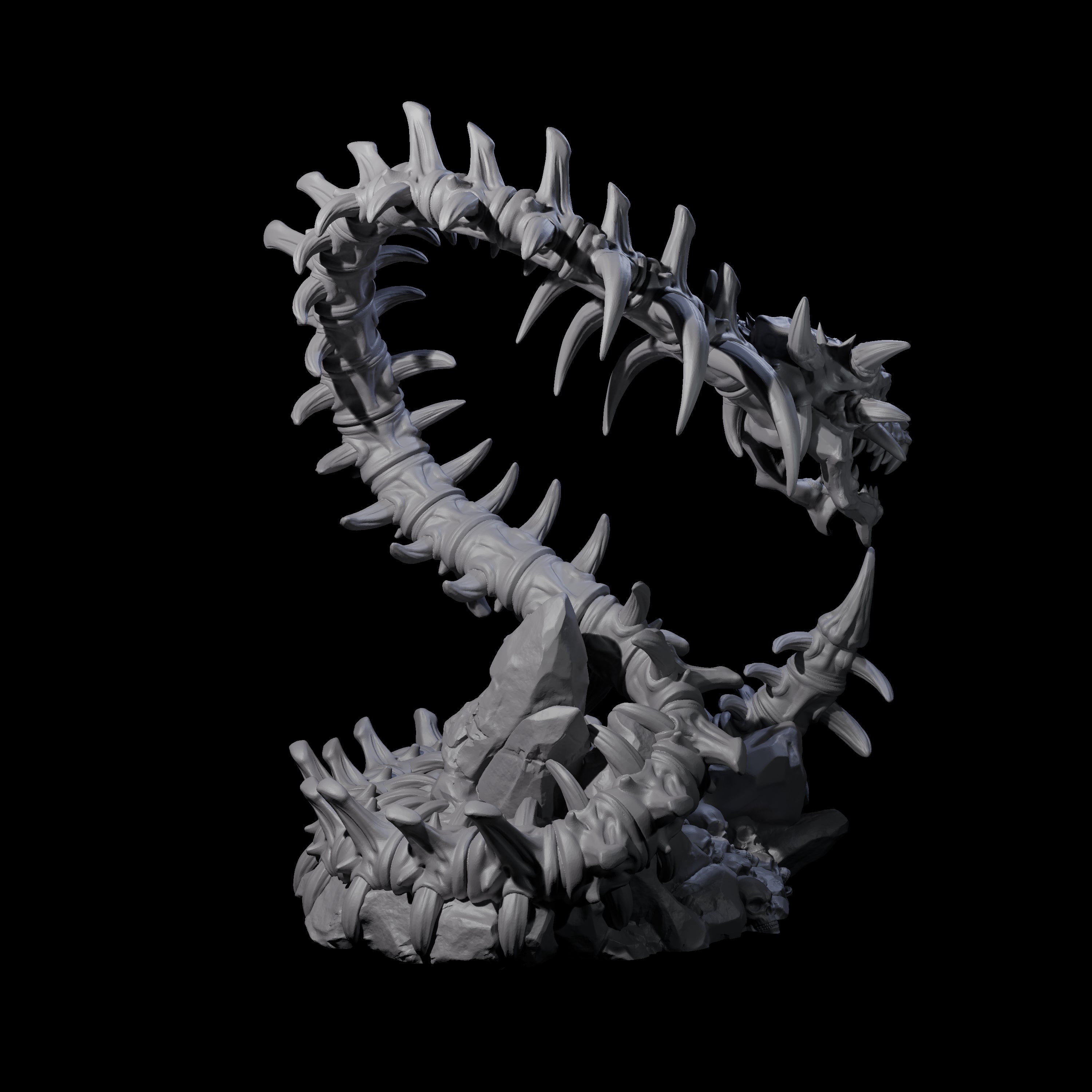 Raging Bone Naga Miniature for Dungeons and Dragons, Pathfinder or other TTRPGs