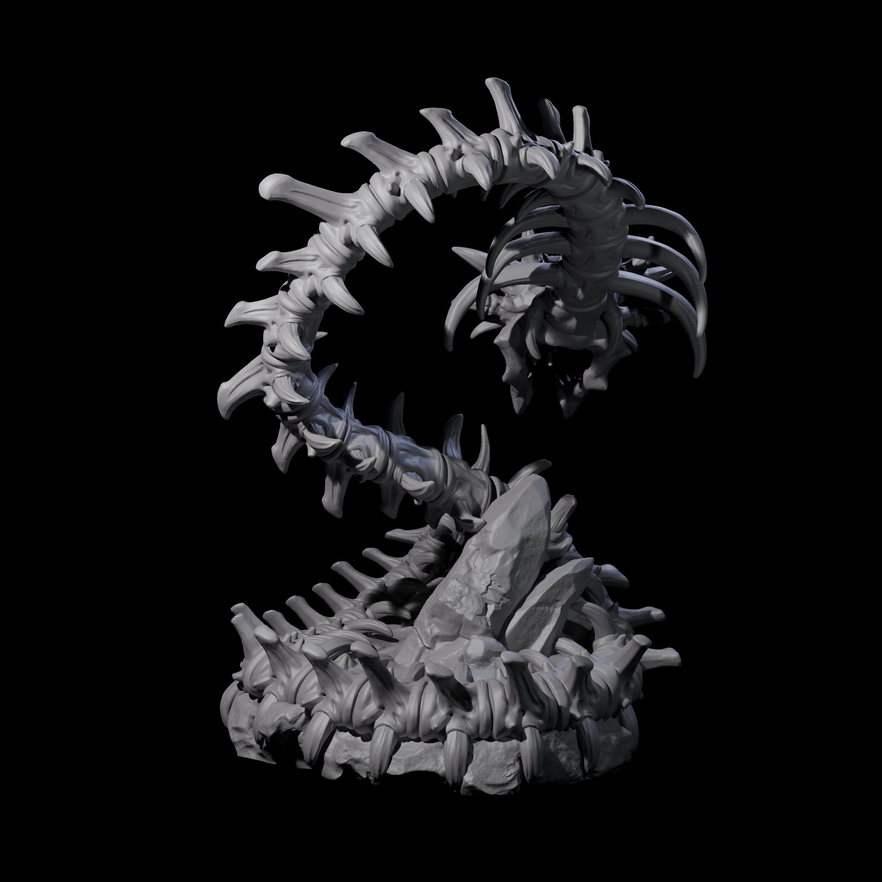 Raging Bone Naga Miniature for Dungeons and Dragons, Pathfinder or other TTRPGs