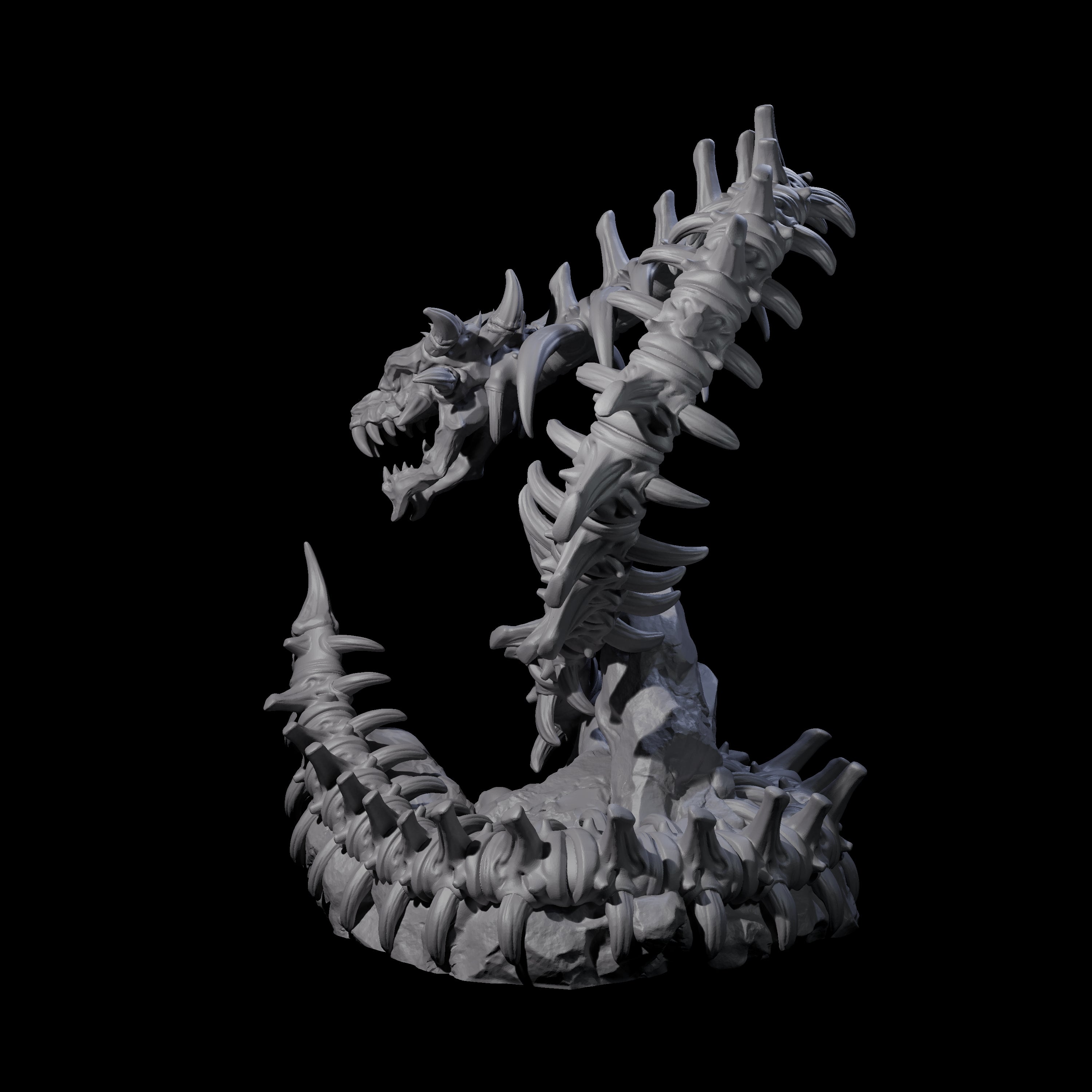 Raging Bone Naga Miniature for Dungeons and Dragons, Pathfinder or other TTRPGs