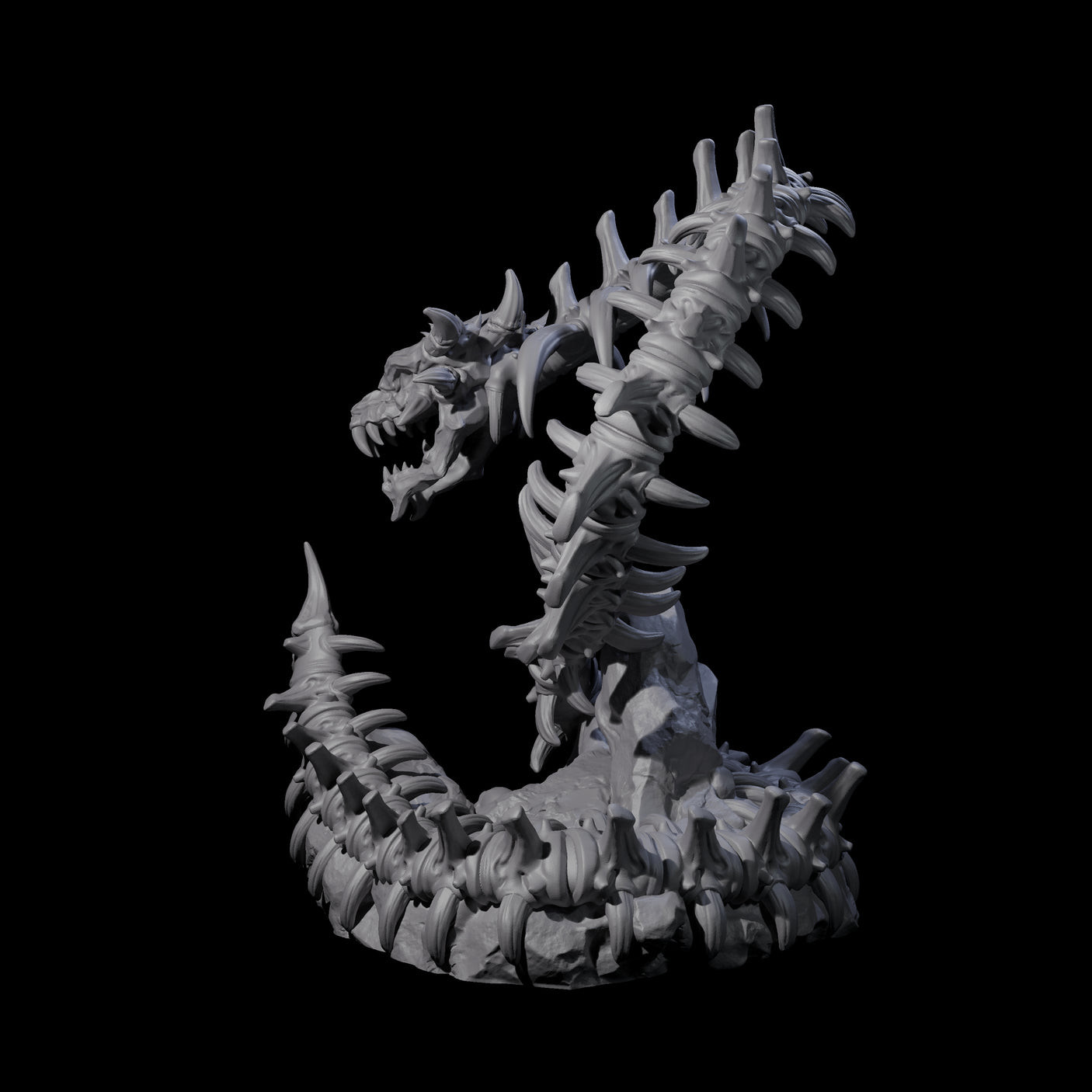 Raging Bone Naga Miniature for Dungeons and Dragons, Pathfinder or other TTRPGs