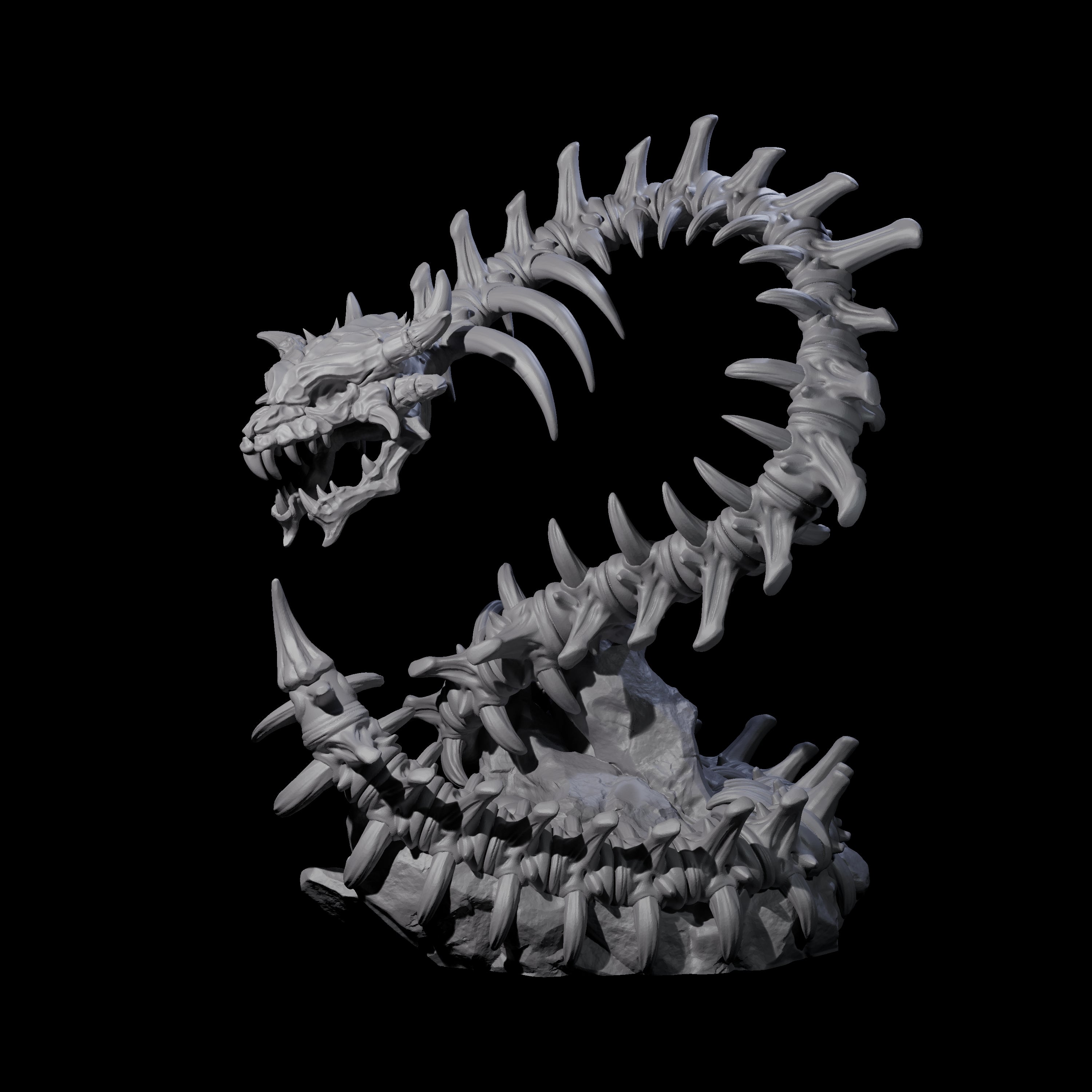 Raging Bone Naga Miniature for Dungeons and Dragons, Pathfinder or other TTRPGs