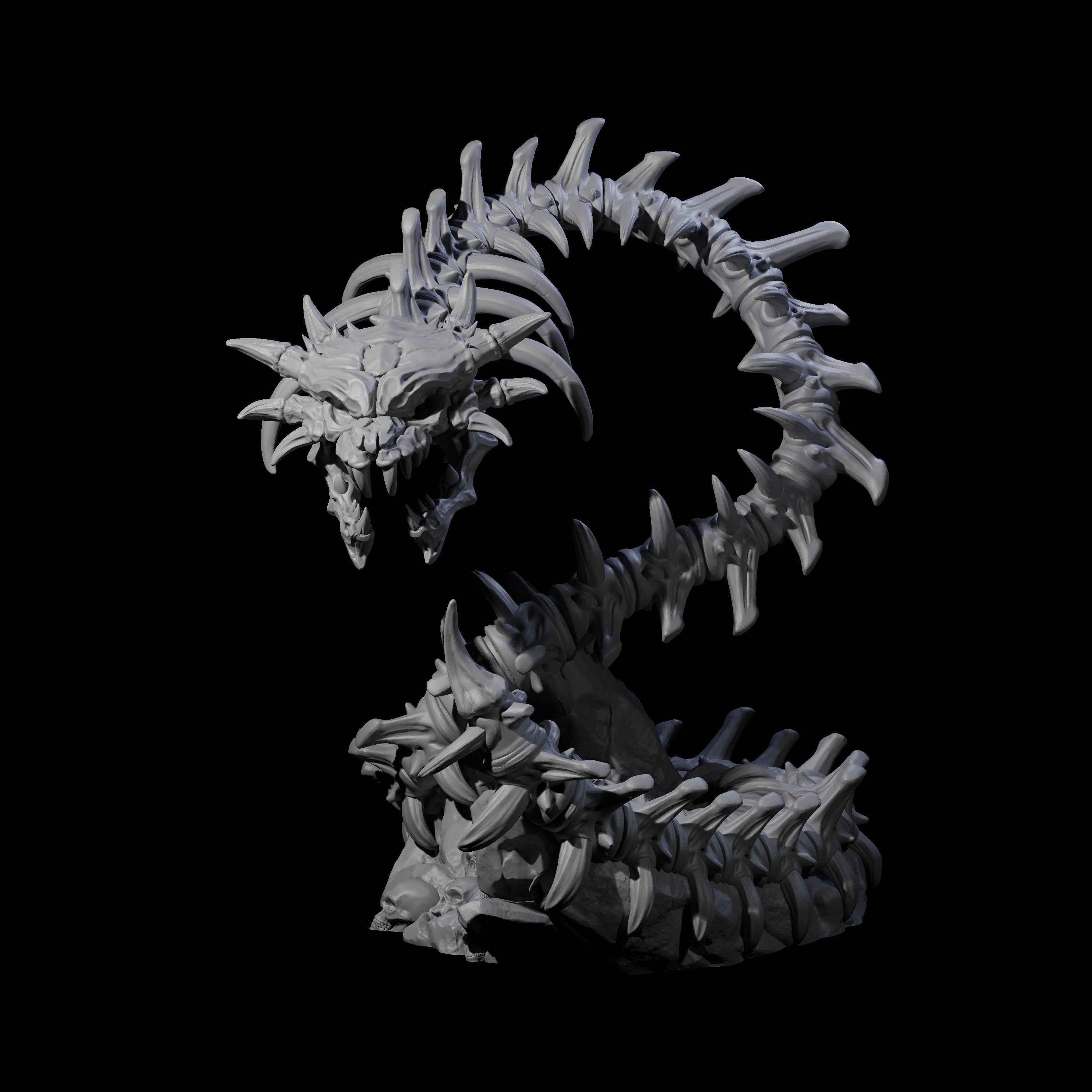 Raging Bone Naga Miniature for Dungeons and Dragons, Pathfinder or other TTRPGs
