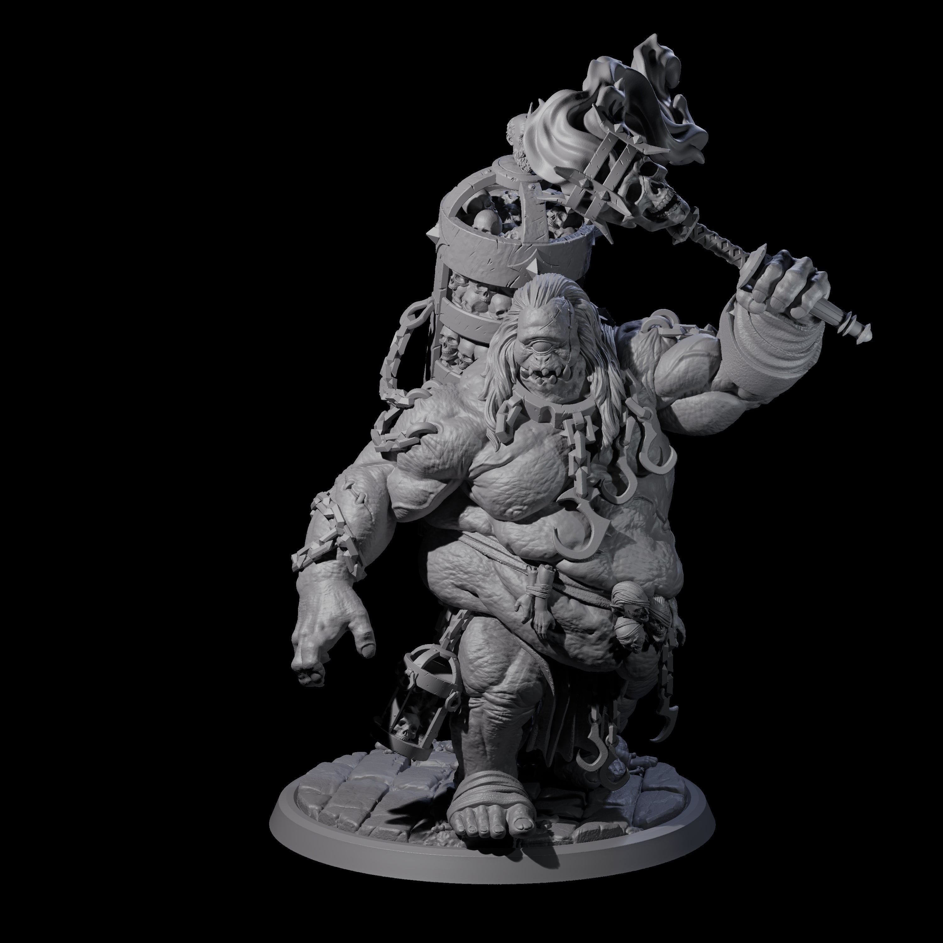 Raging Cyclops B Miniature for Dungeons and Dragons, Pathfinder or other TTRPGs