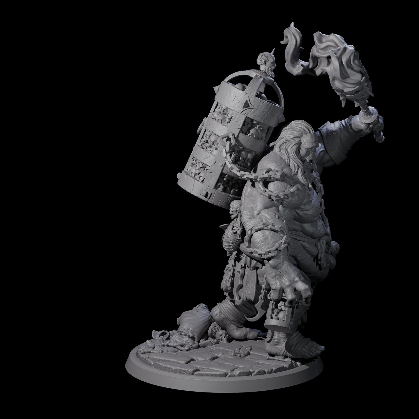Raging Cyclops B Miniature for Dungeons and Dragons, Pathfinder or other TTRPGs