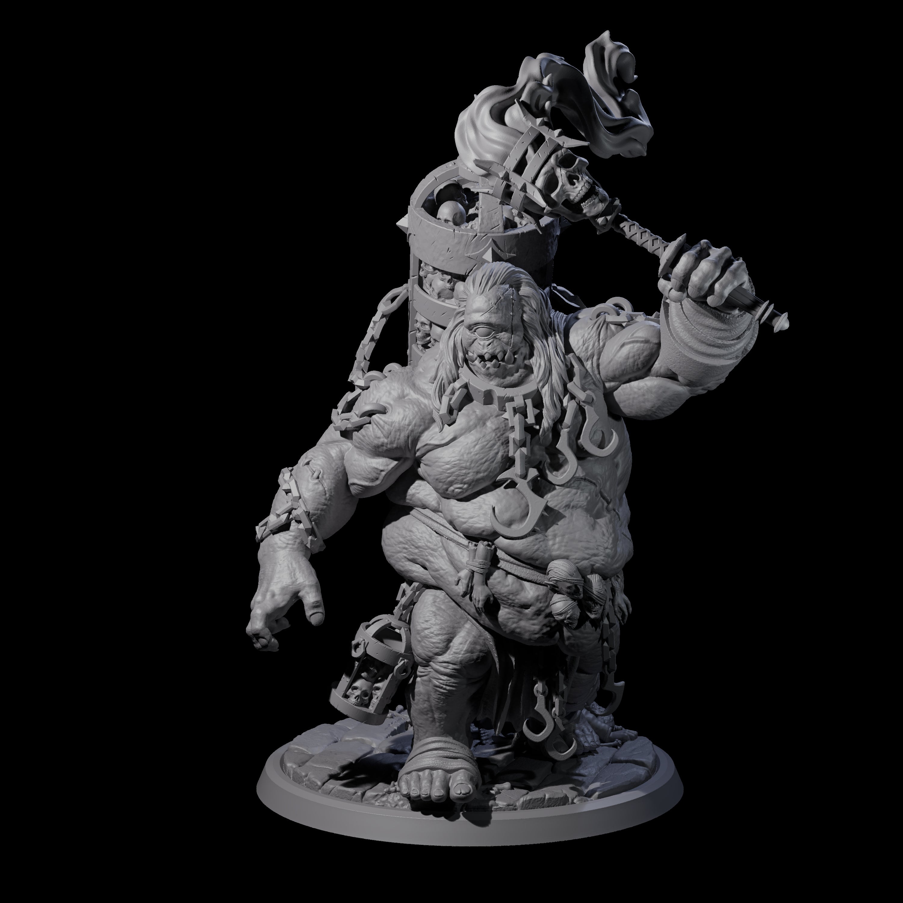 Raging Cyclops B Miniature for Dungeons and Dragons, Pathfinder or other TTRPGs