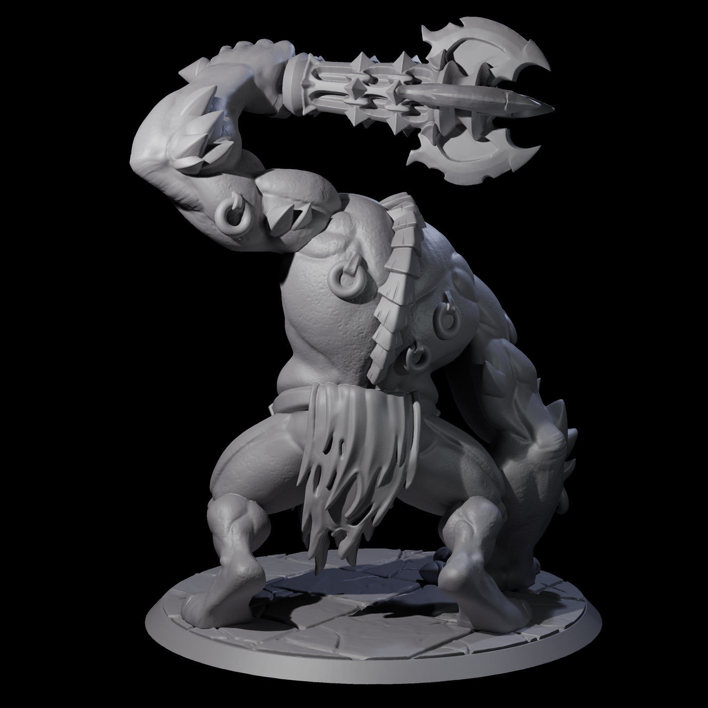Raging Cyclops Barbarian Miniature for Dungeons and Dragons, Pathfinder or other TTRPGs