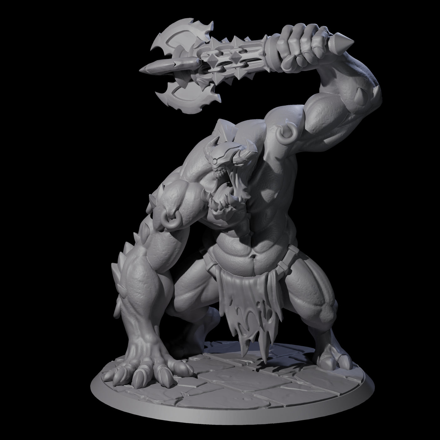 Raging Cyclops Barbarian Miniature for Dungeons and Dragons, Pathfinder or other TTRPGs