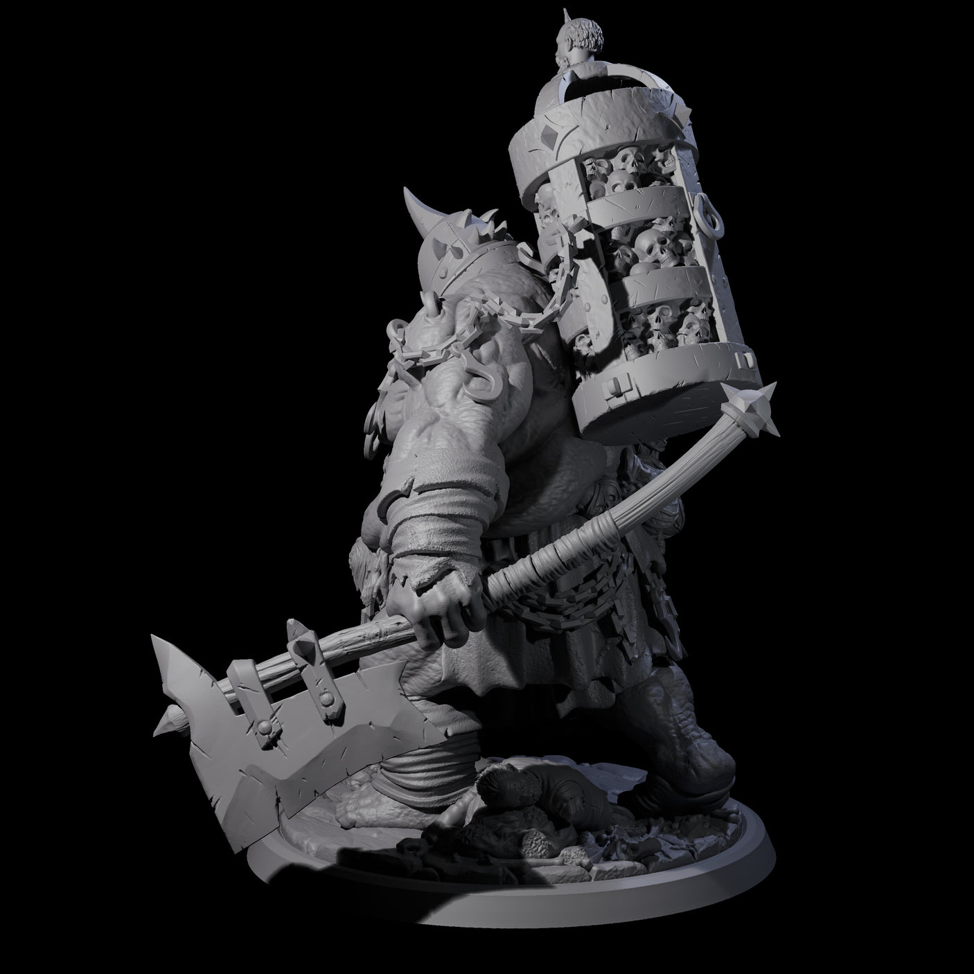 Raging Cyclops D Miniature for Dungeons and Dragons, Pathfinder or other TTRPGs