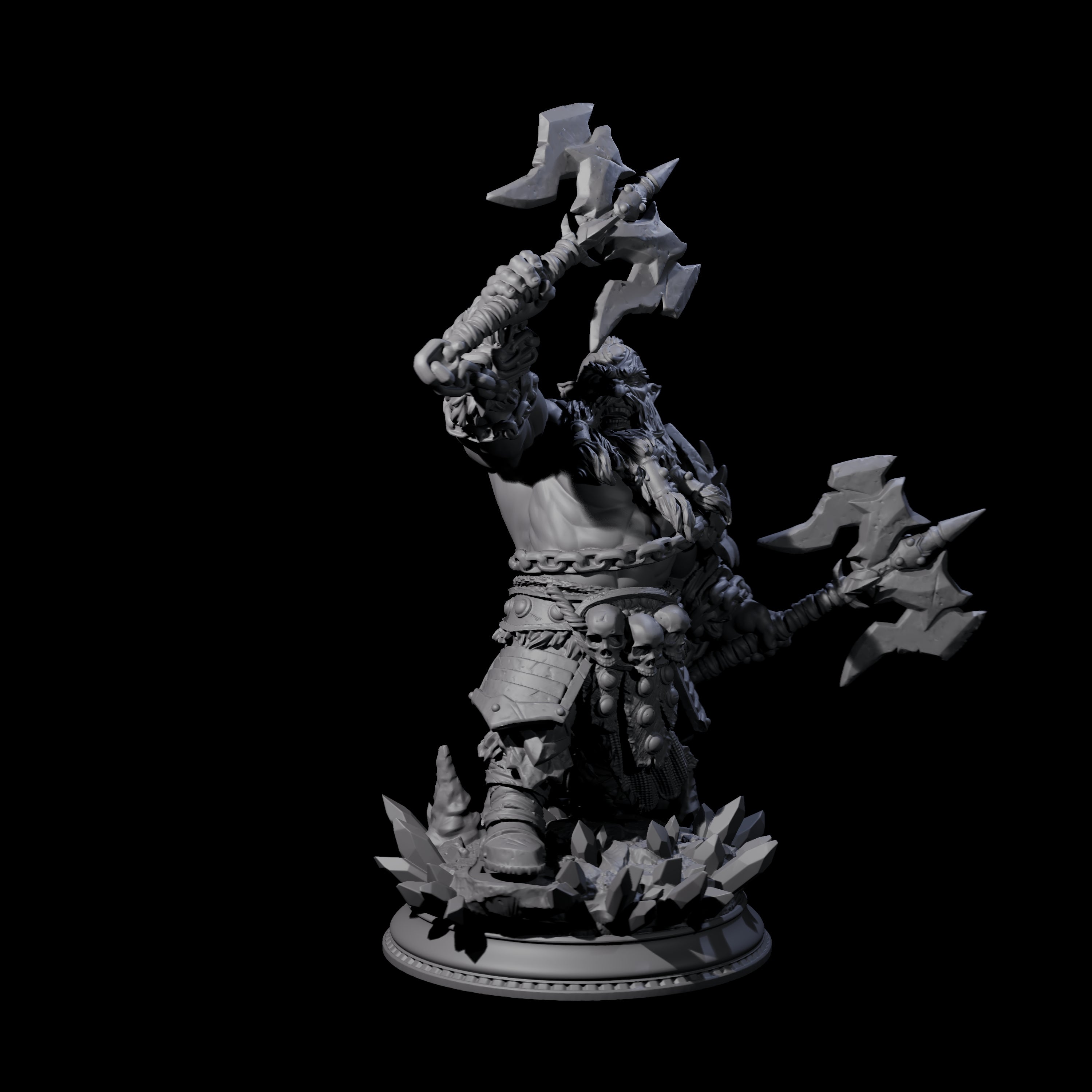 Raging Dwarf Barbarian Miniature for Dungeons and Dragons, Pathfinder or other TTRPGs