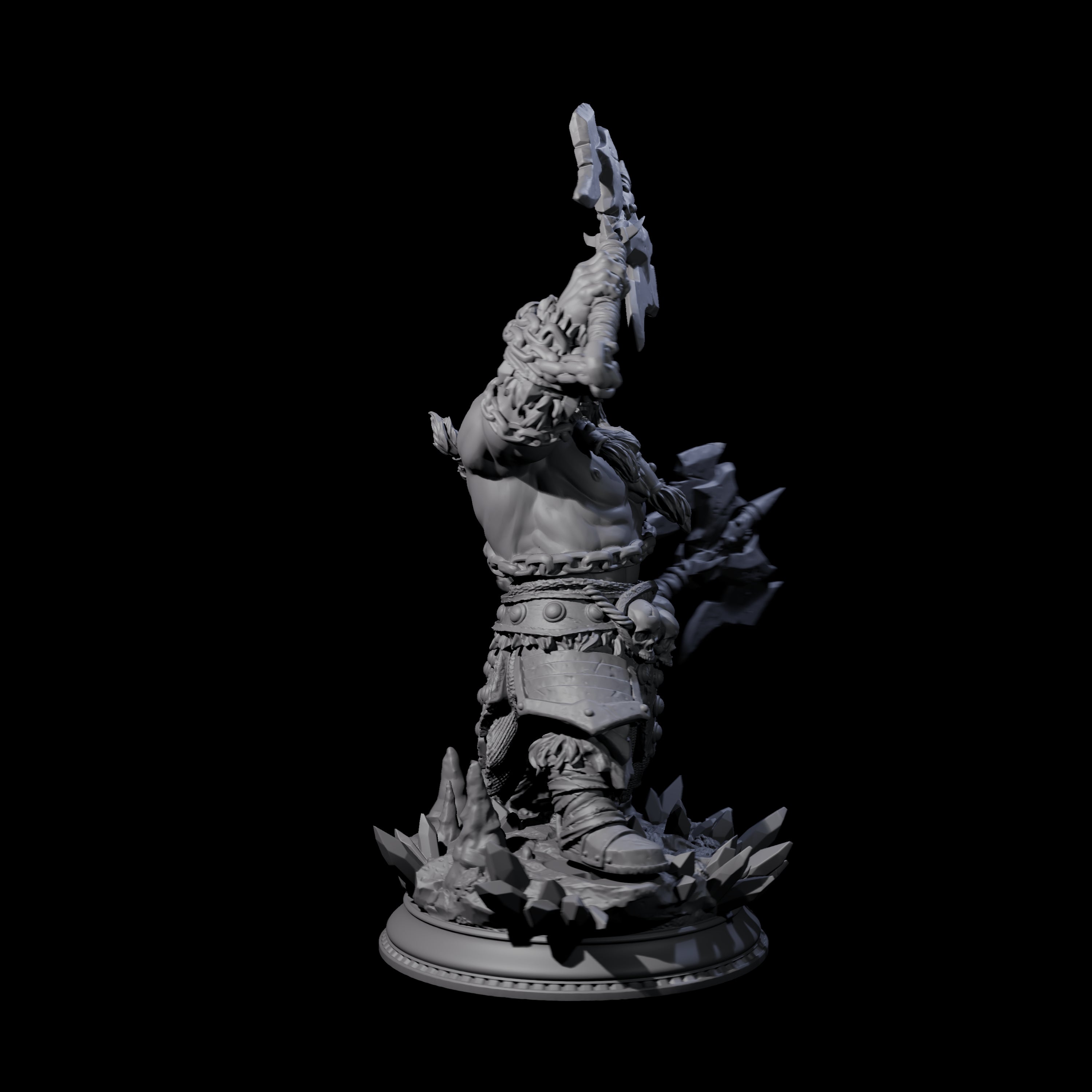 Raging Dwarf Barbarian Miniature for Dungeons and Dragons, Pathfinder or other TTRPGs
