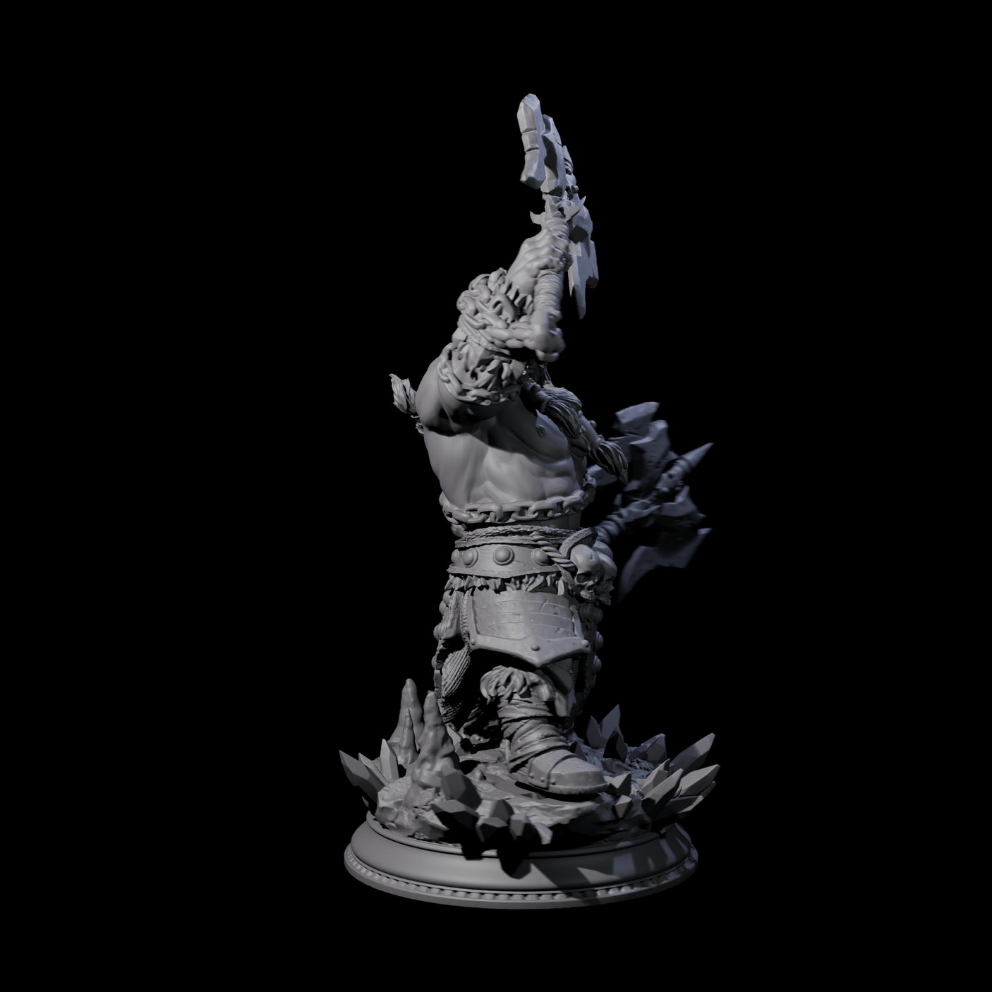 Raging Dwarf Barbarian Miniature for Dungeons and Dragons, Pathfinder or other TTRPGs