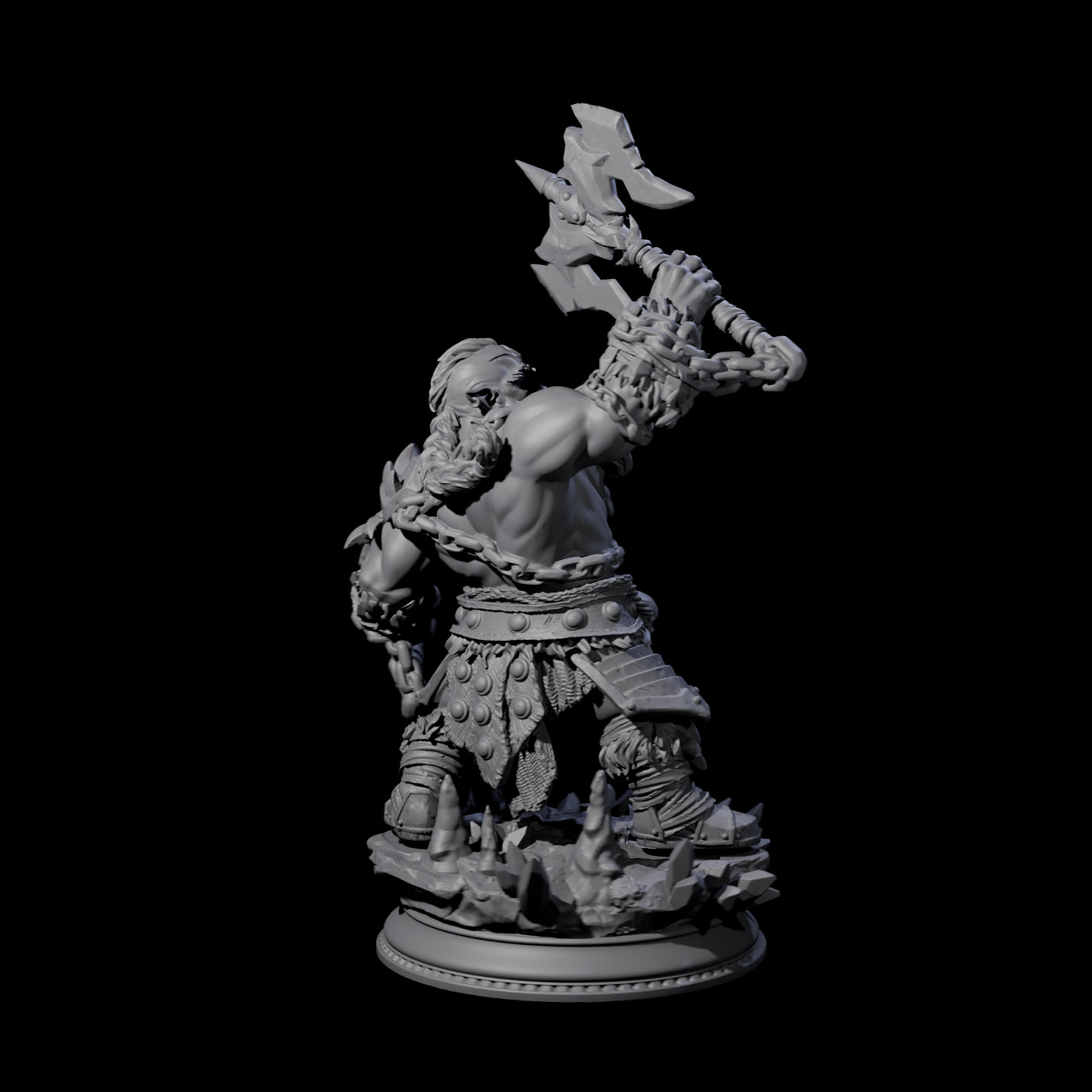 Raging Dwarf Barbarian Miniature for Dungeons and Dragons, Pathfinder or other TTRPGs