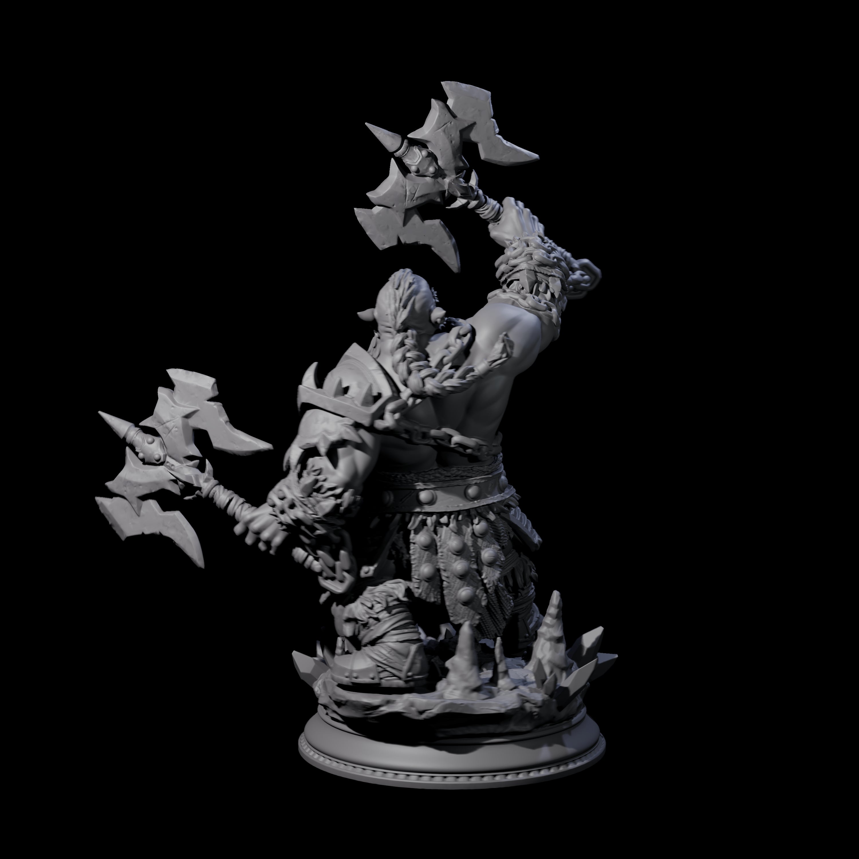 Raging Dwarf Barbarian Miniature for Dungeons and Dragons, Pathfinder or other TTRPGs
