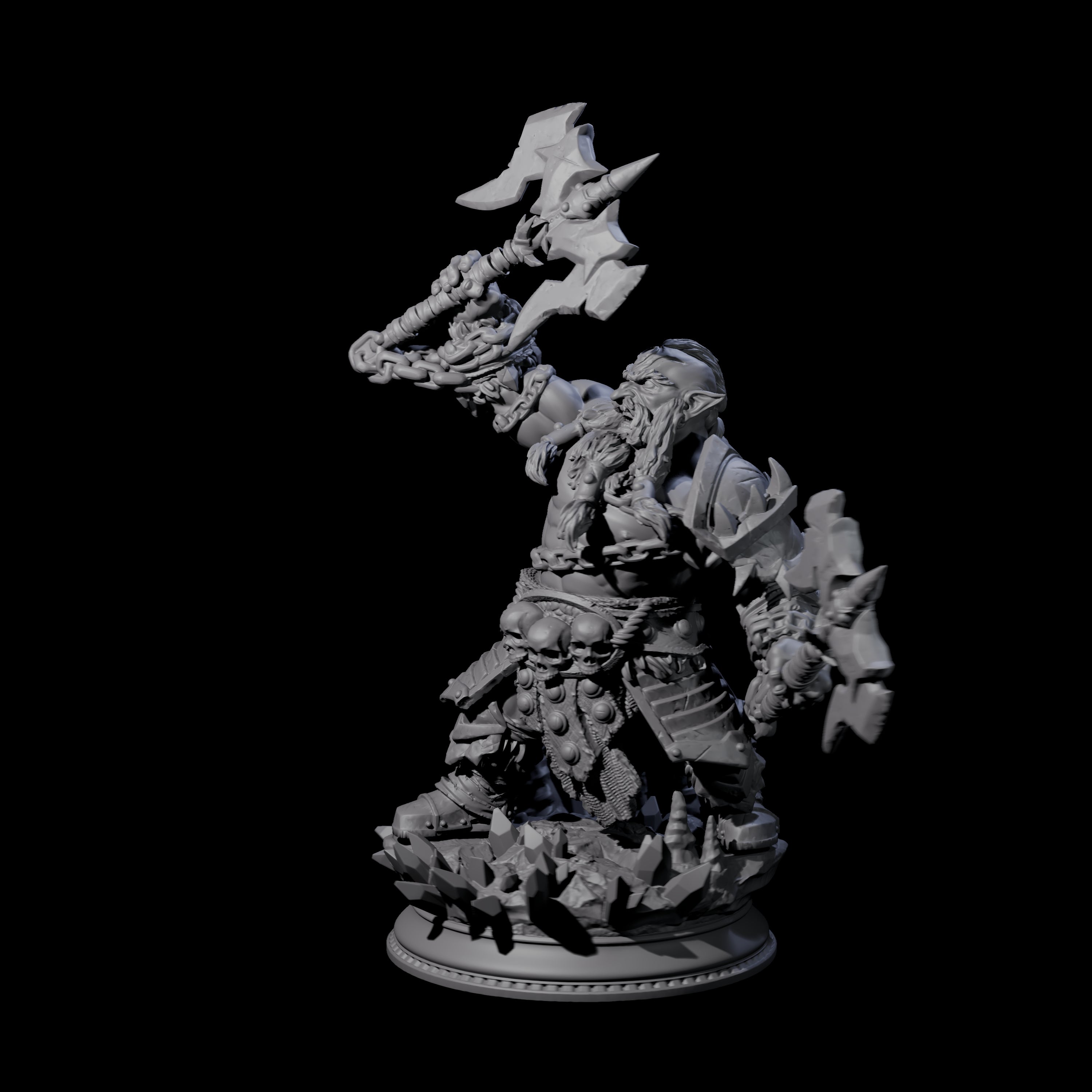 Raging Dwarf Barbarian Miniature for Dungeons and Dragons, Pathfinder or other TTRPGs