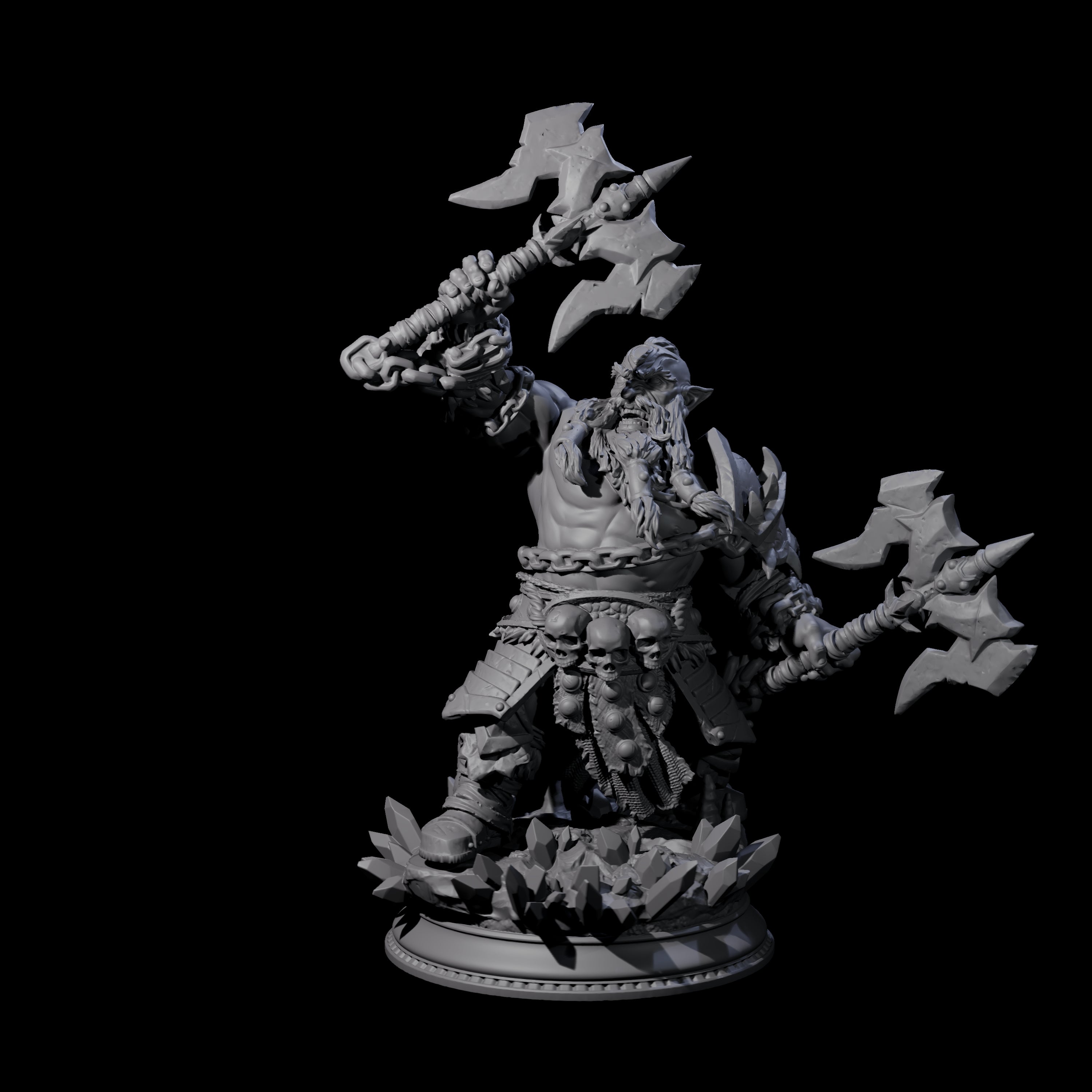 Raging Dwarf Barbarian Miniature for Dungeons and Dragons, Pathfinder or other TTRPGs