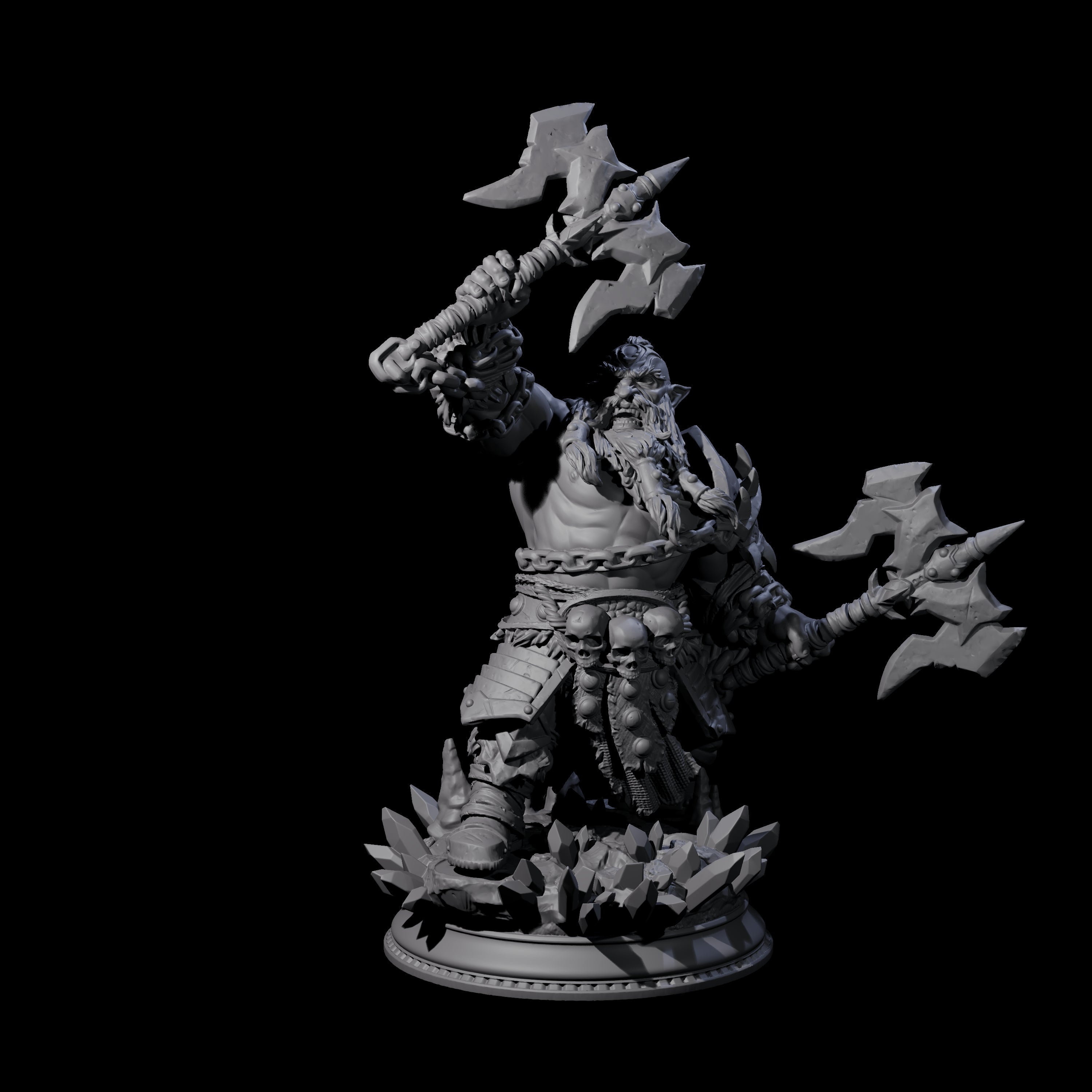 Raging Dwarf Barbarian Miniature for Dungeons and Dragons, Pathfinder or other TTRPGs