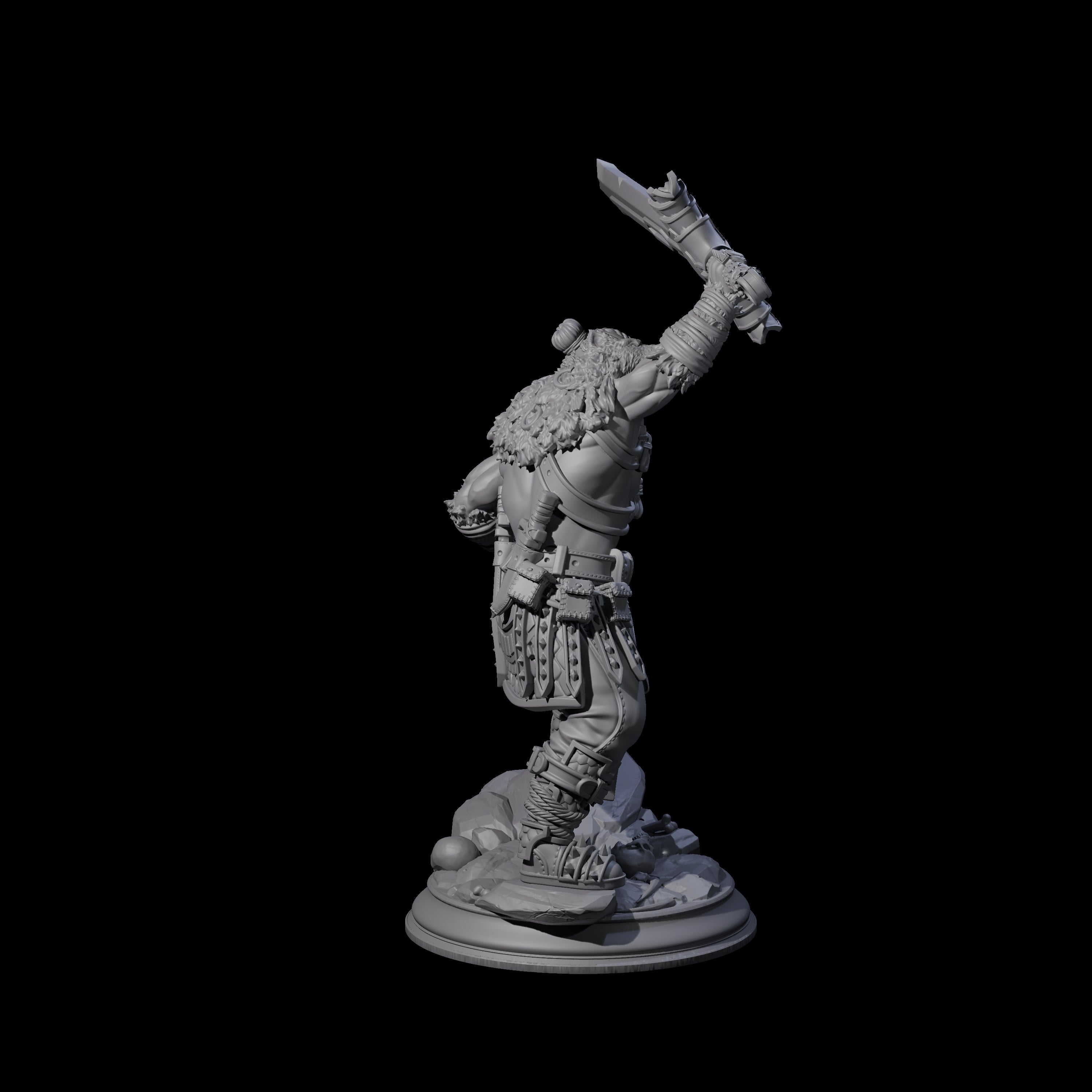 Raging Orc Champion Miniature for Dungeons and Dragons, Pathfinder or other TTRPGs