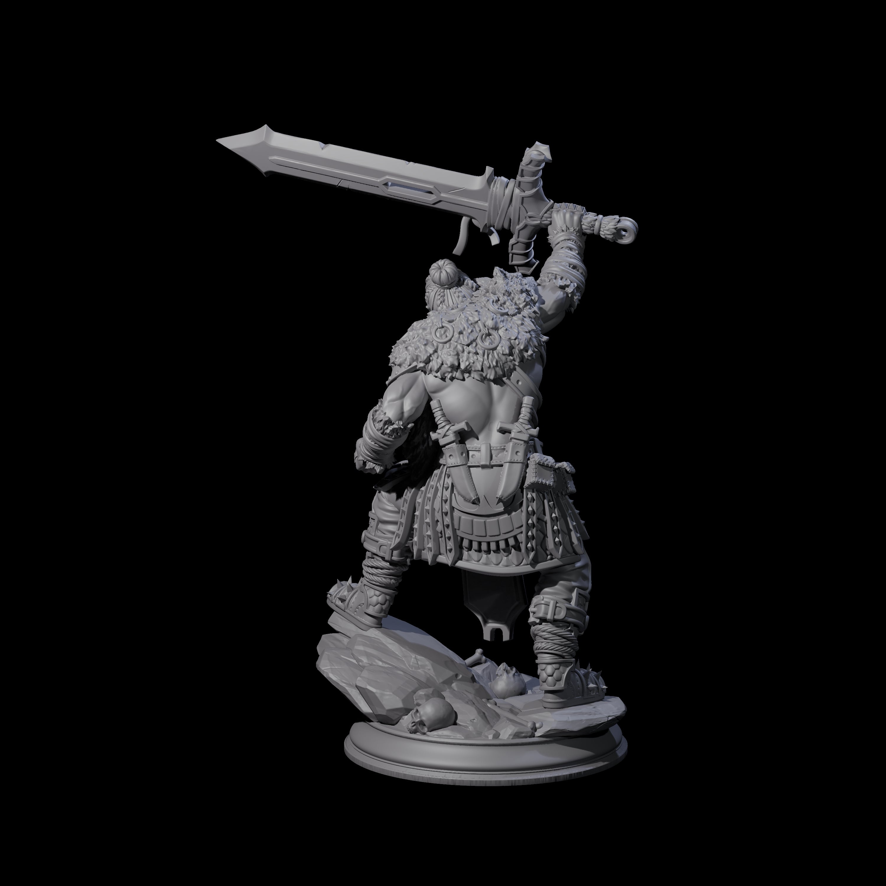 Raging Orc Champion Miniature for Dungeons and Dragons, Pathfinder or other TTRPGs
