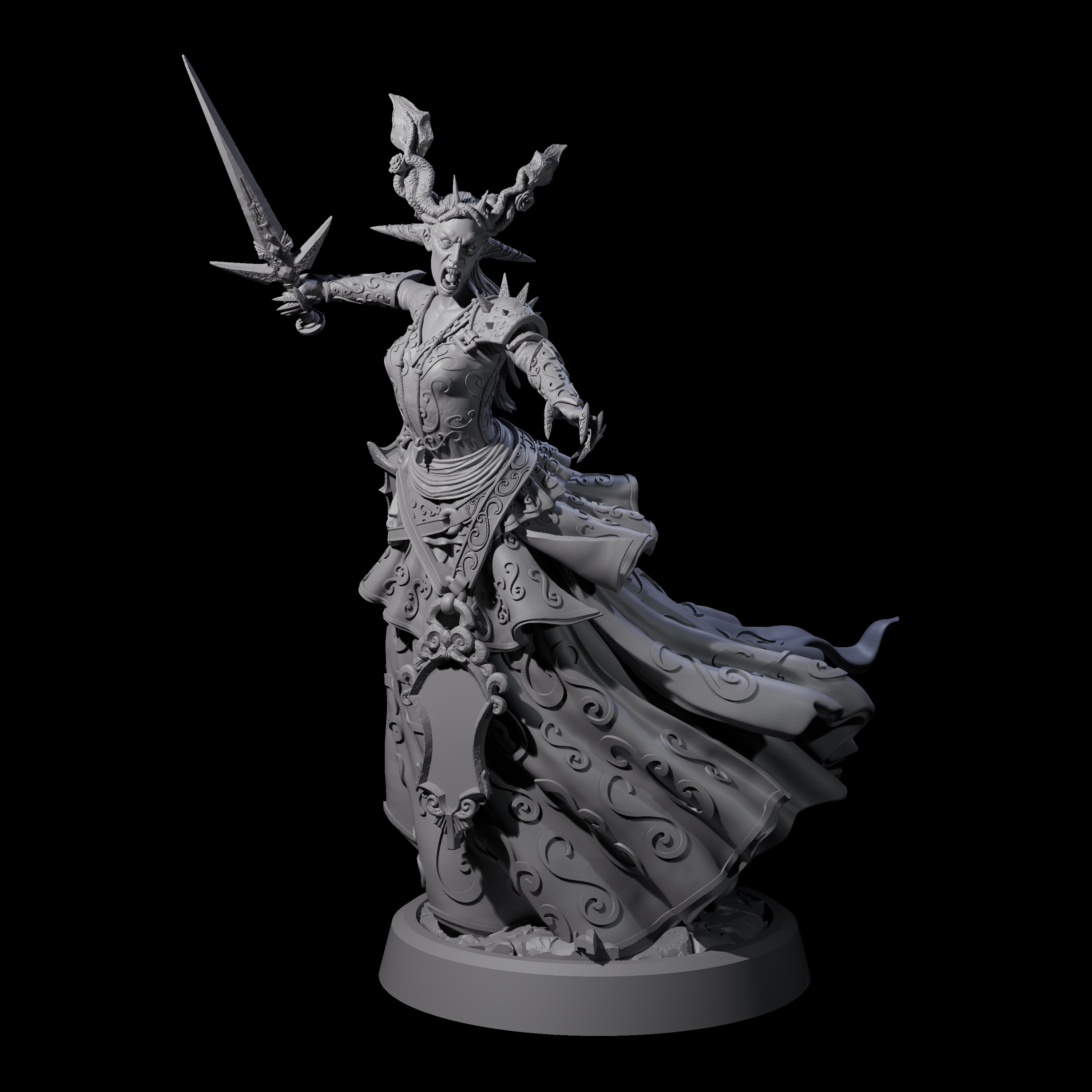 Raging Warblade Succubus A Miniature for Dungeons and Dragons, Pathfinder or other TTRPGs