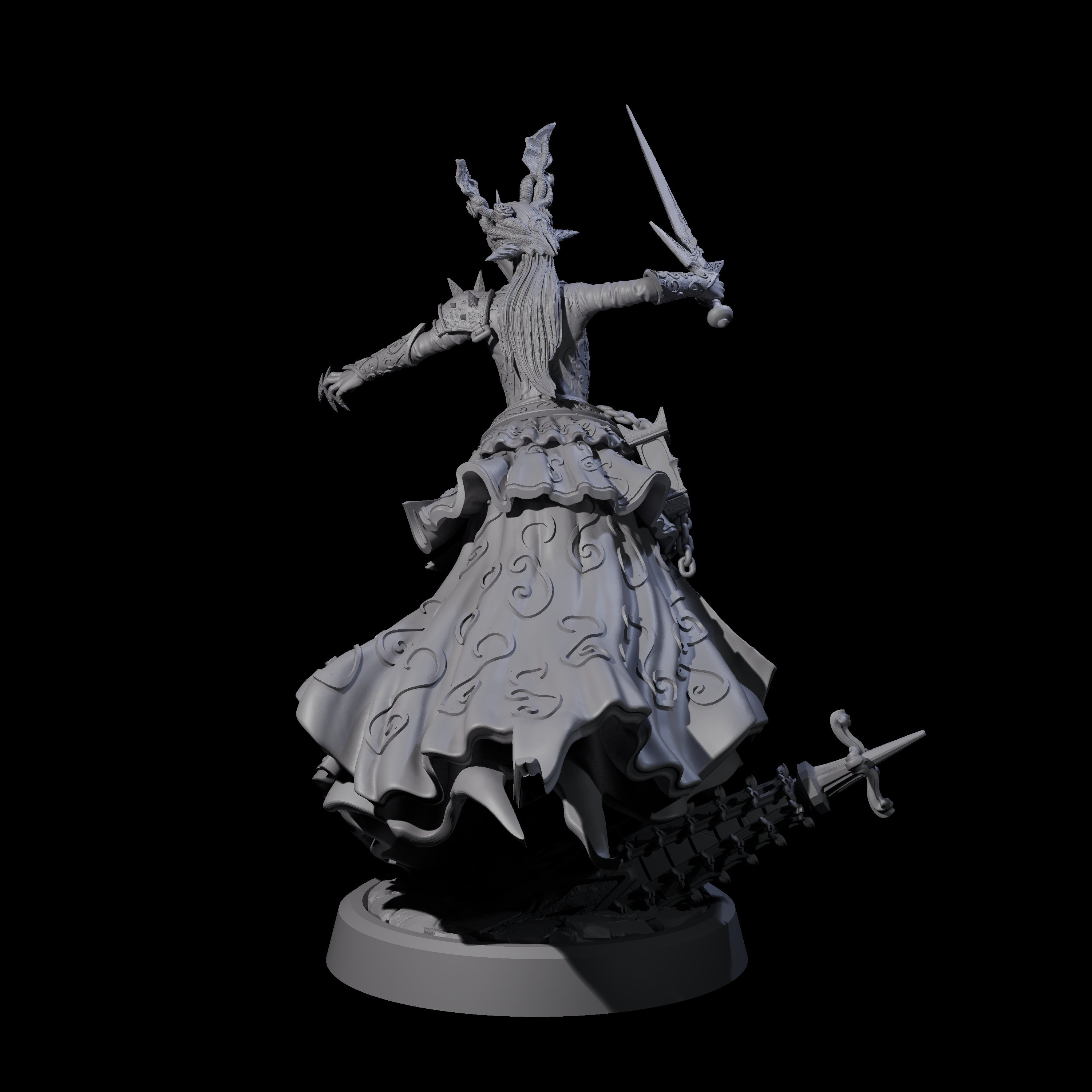Raging Warblade Succubus A Miniature for Dungeons and Dragons, Pathfinder or other TTRPGs